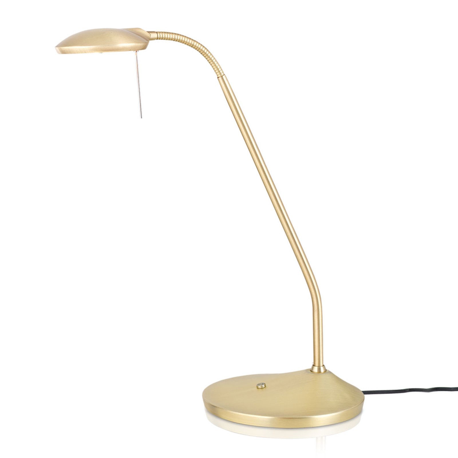 Lampa stołowa LED Cobra z matowego mosiądzu