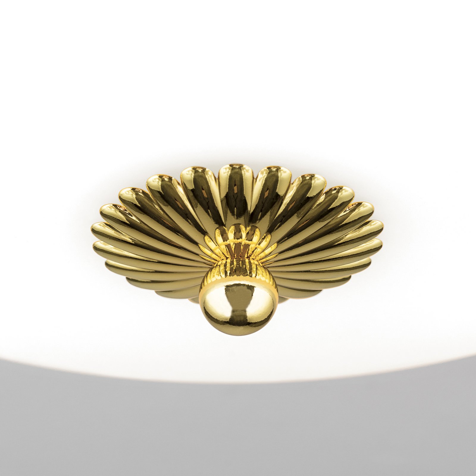 Empire ceiling light, Ø 48 cm, gold, frosted opal glass