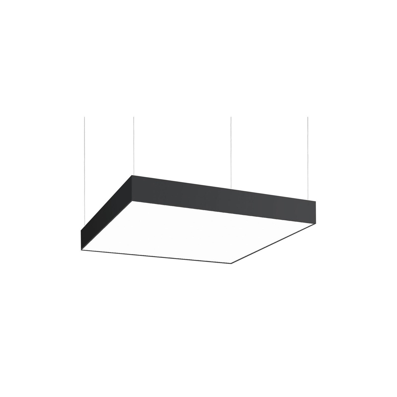 BRUMBERG LED-pendellampa Biro Square tänd/släck, svart, 3000K