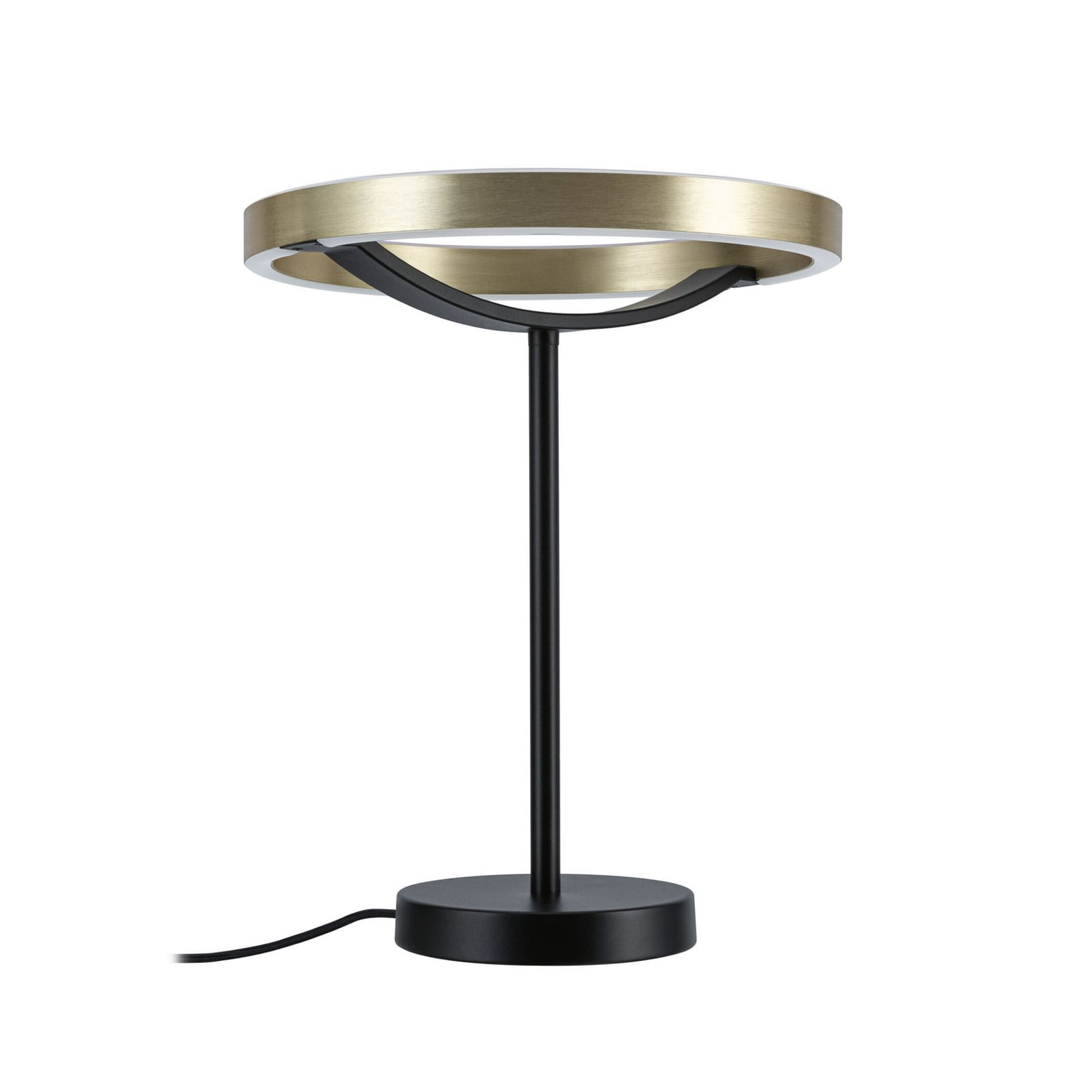 Stolová LED lampa Paulmann Melira s LED osvetlením, čierna/zlatá, výška 37 cm