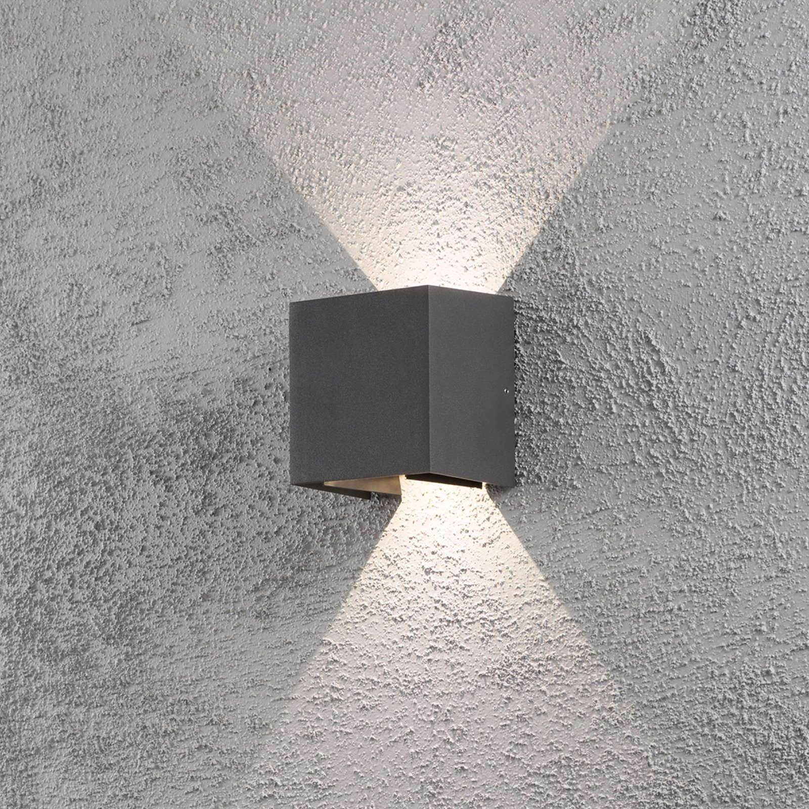 LED-utomhusvägglampa Cremona 13 cm antracit