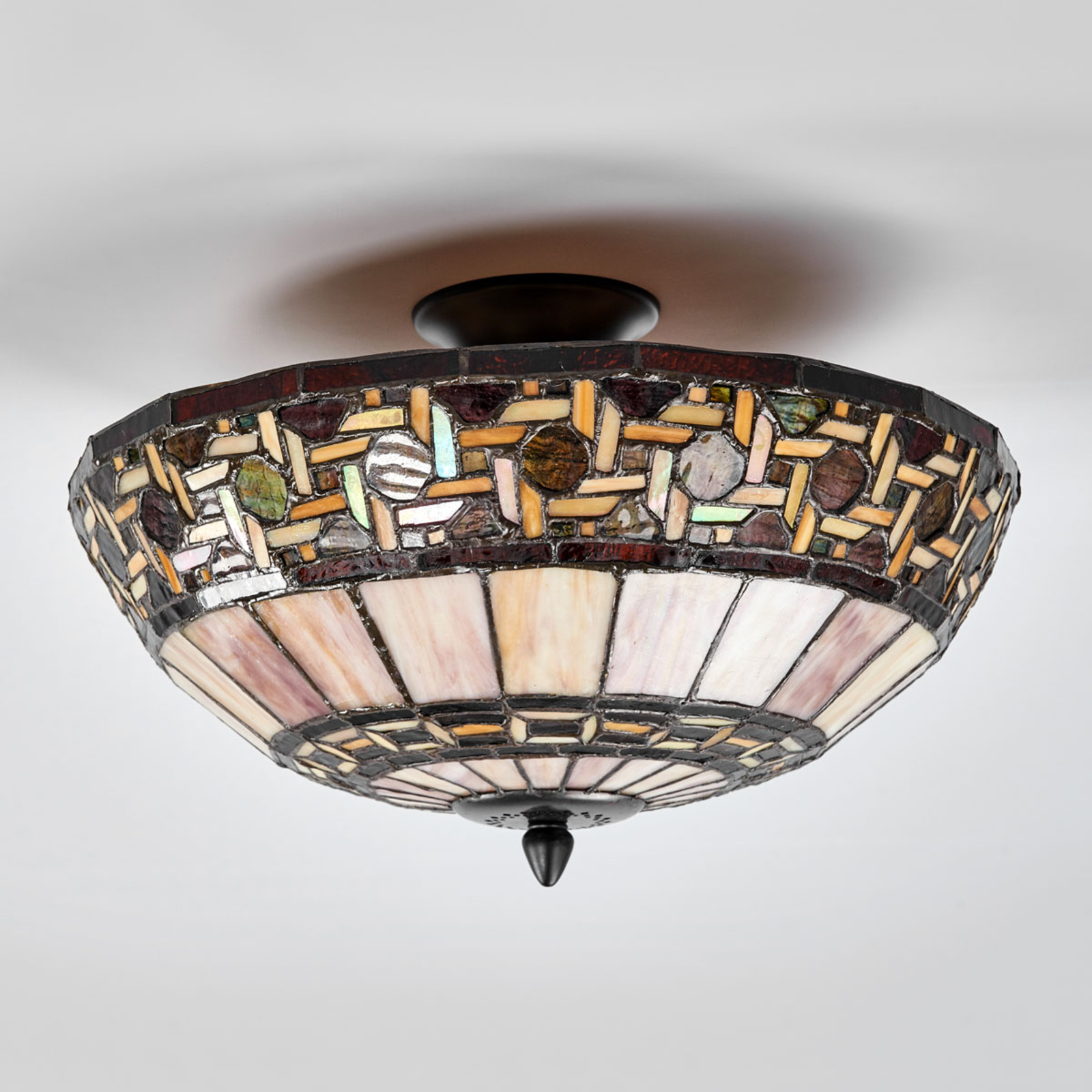 Wilma - lampada da soffitto in stile Tiffany