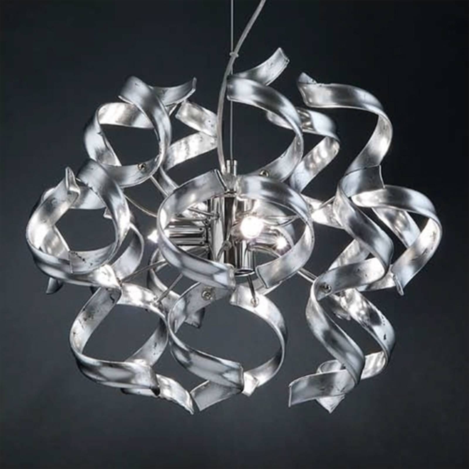 Piękna lampa wisząca Silver średn. 40 cm