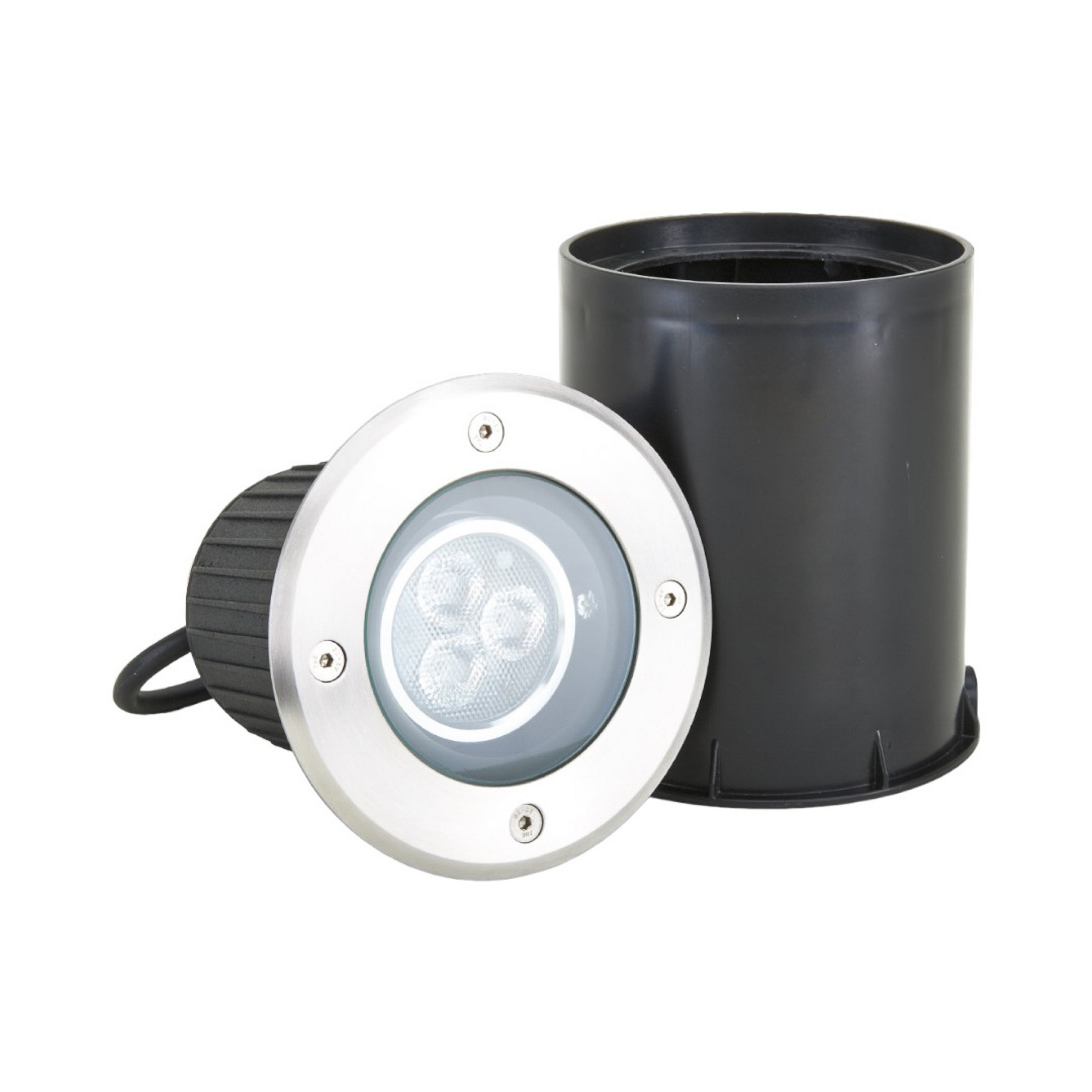 Jos Round Recessed Ground Spot IP67 Steel - Lucande