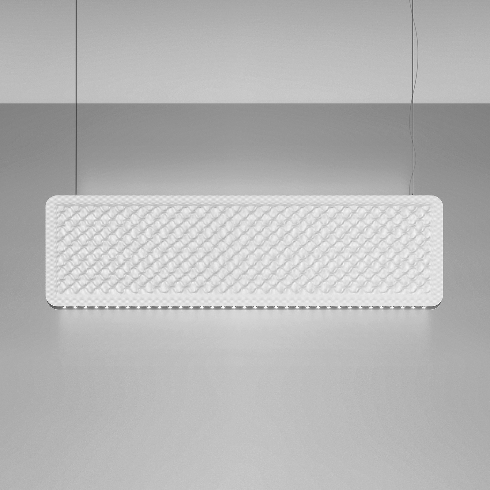 Artemide ARCHITECTUR Eggboard Baffle up/down 80cm 4,000K white, for Workroom / Office, recycled polyester, 26 W, energy efficiency: A+, L: 77 cm, W: 8.5 cm, H: 36 cm