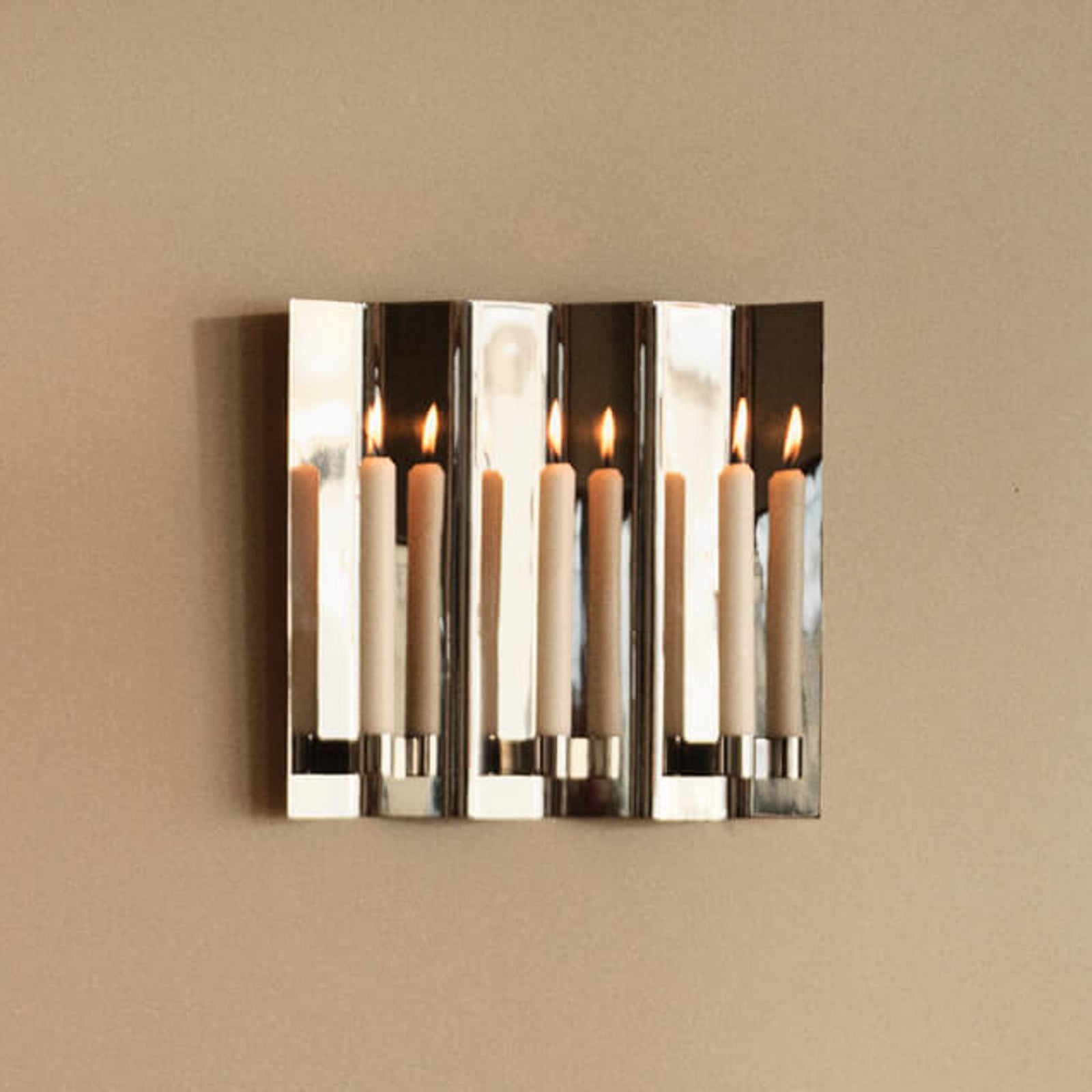 Eddy vegglysestake, polert, med 3 lyskilder – ferm LIVING - Rustfritt stål