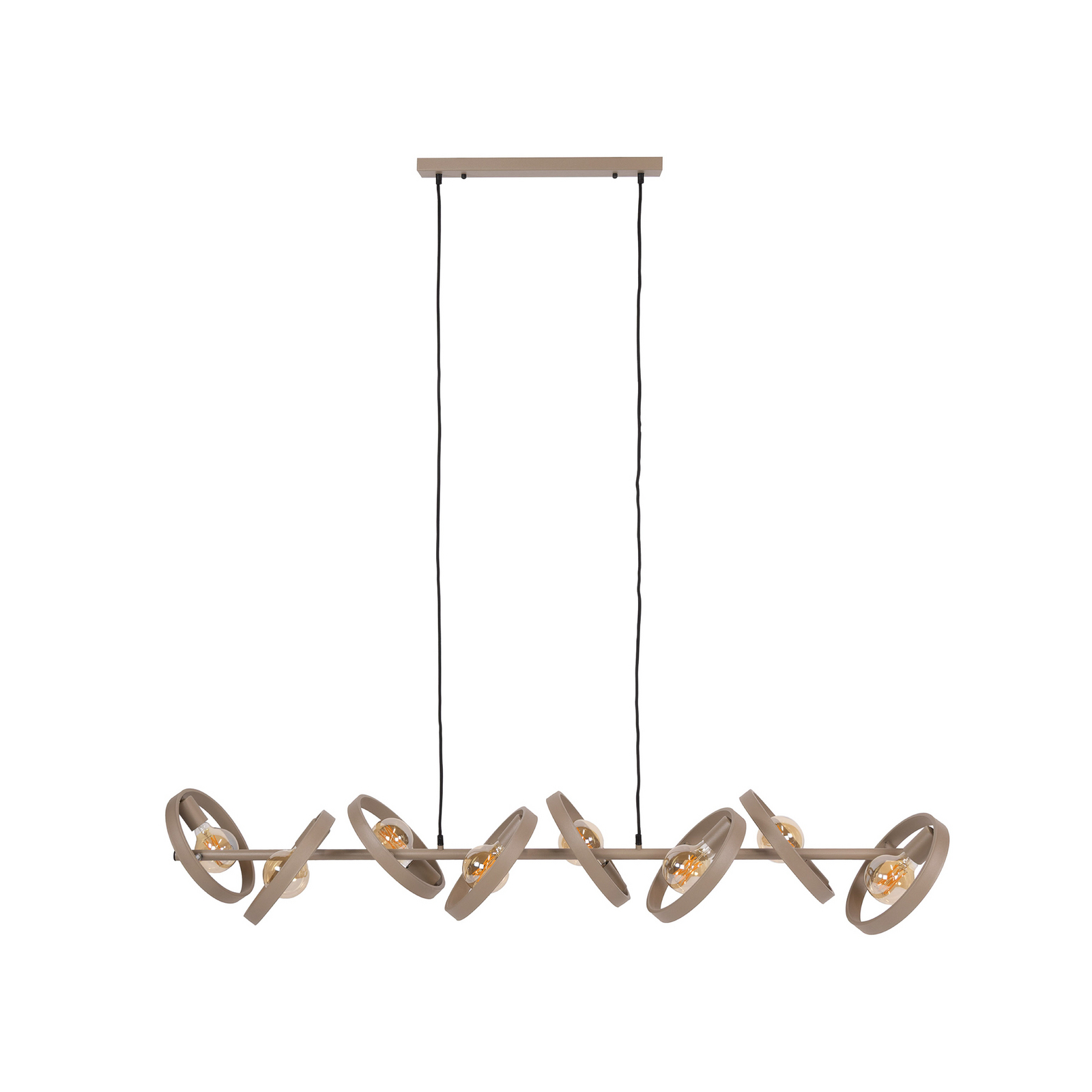 Pendelleuchte Hover, beige, Metall, 8-flammig, E27, 160 cm Pendelleuchte Hover, beige, Metall, 8-flammig, E27, 160 cm
