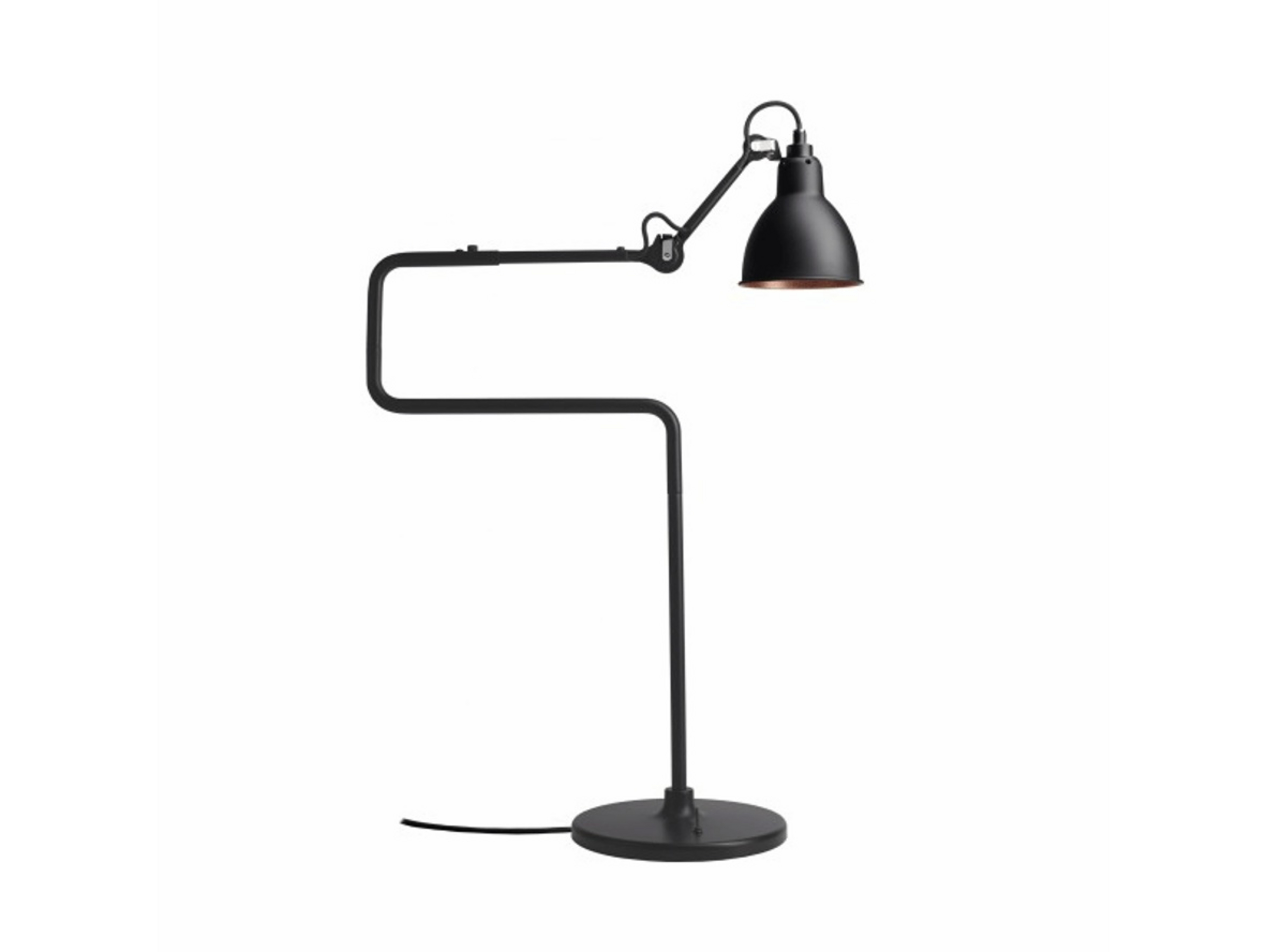 Lampe Gras 317 Tischleuchte, schwarz/schwarz/kupfer – DCW
