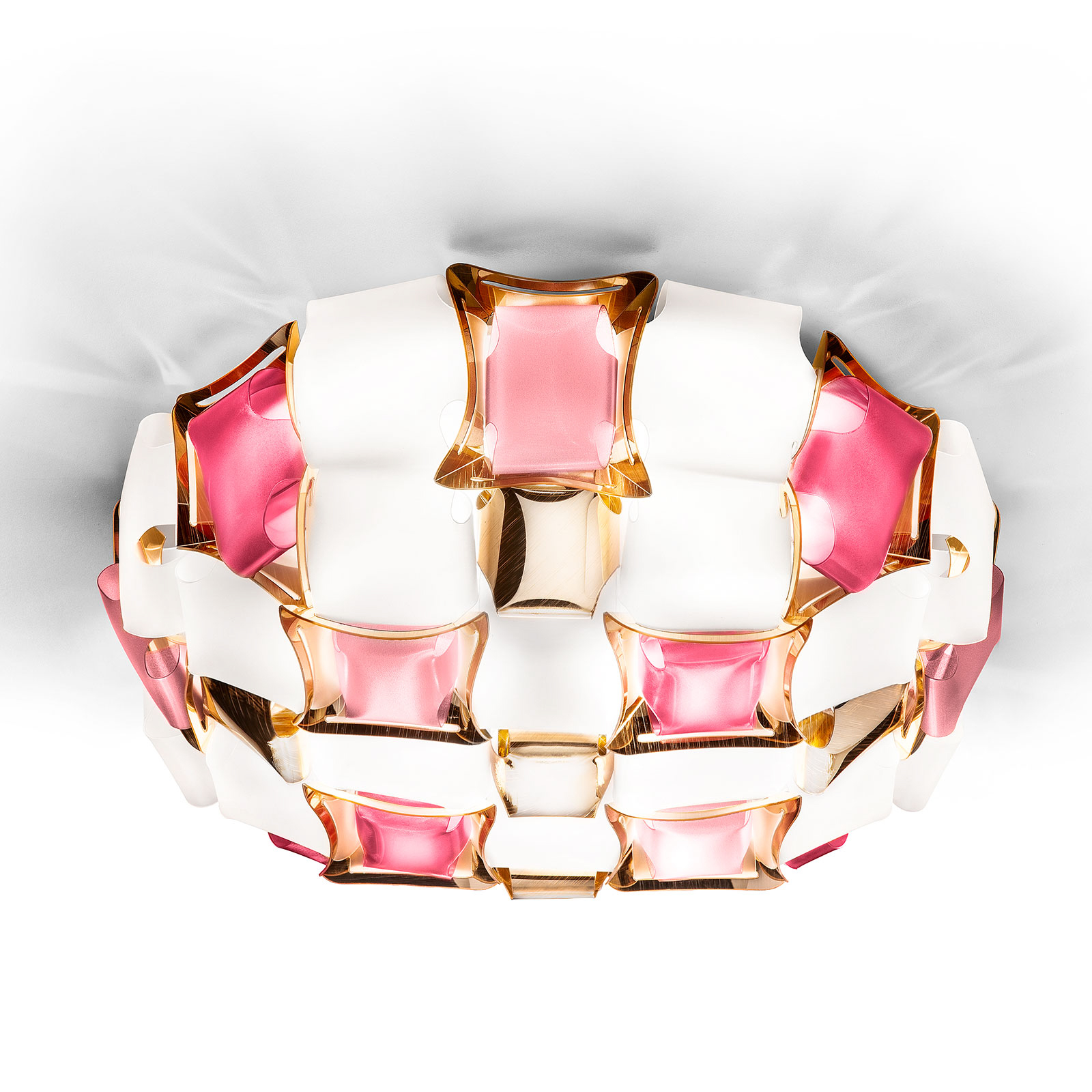 Slamp Mida Deckenleuchte, Ø 67 cm, rosé/weiß