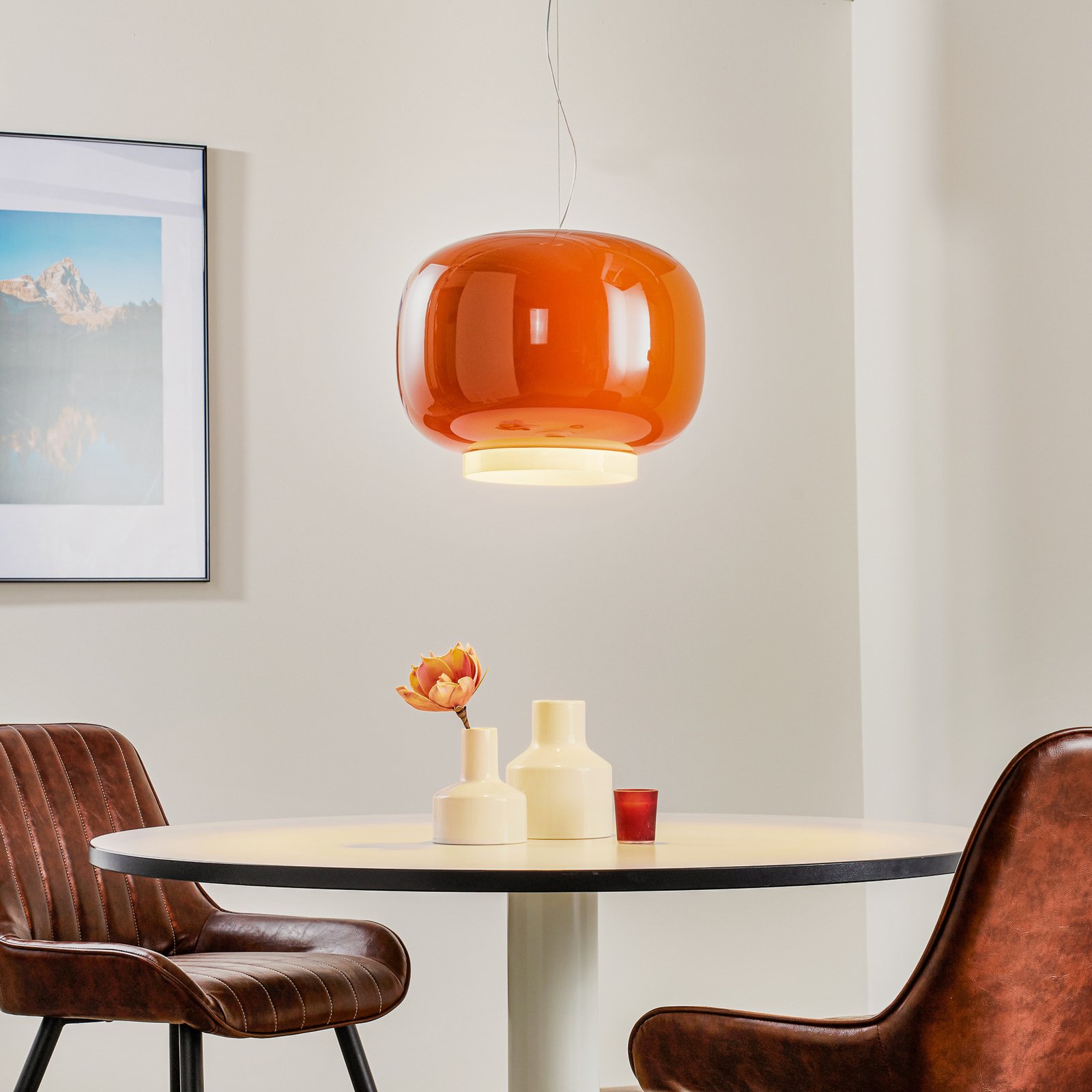 Chouchin 1 LED-Hängeleuchte, orange - Foscarini