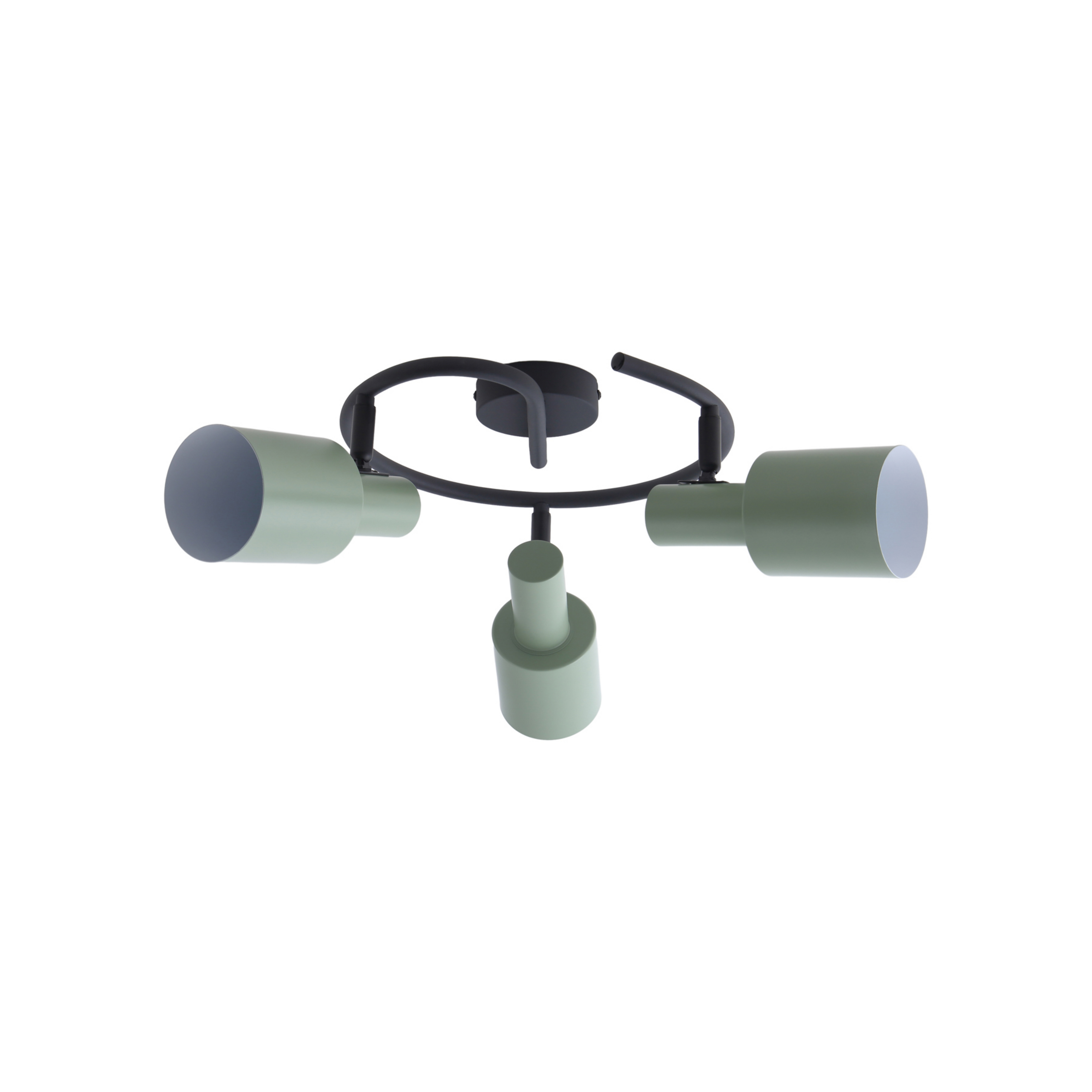 Ovelia 3 Round Deckenleuchte Green/Black - Lindby