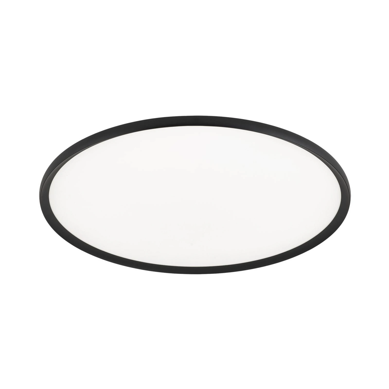 LED plafondlamp Kant, Ø 80 cm zwart, CCT metaal/kunststof