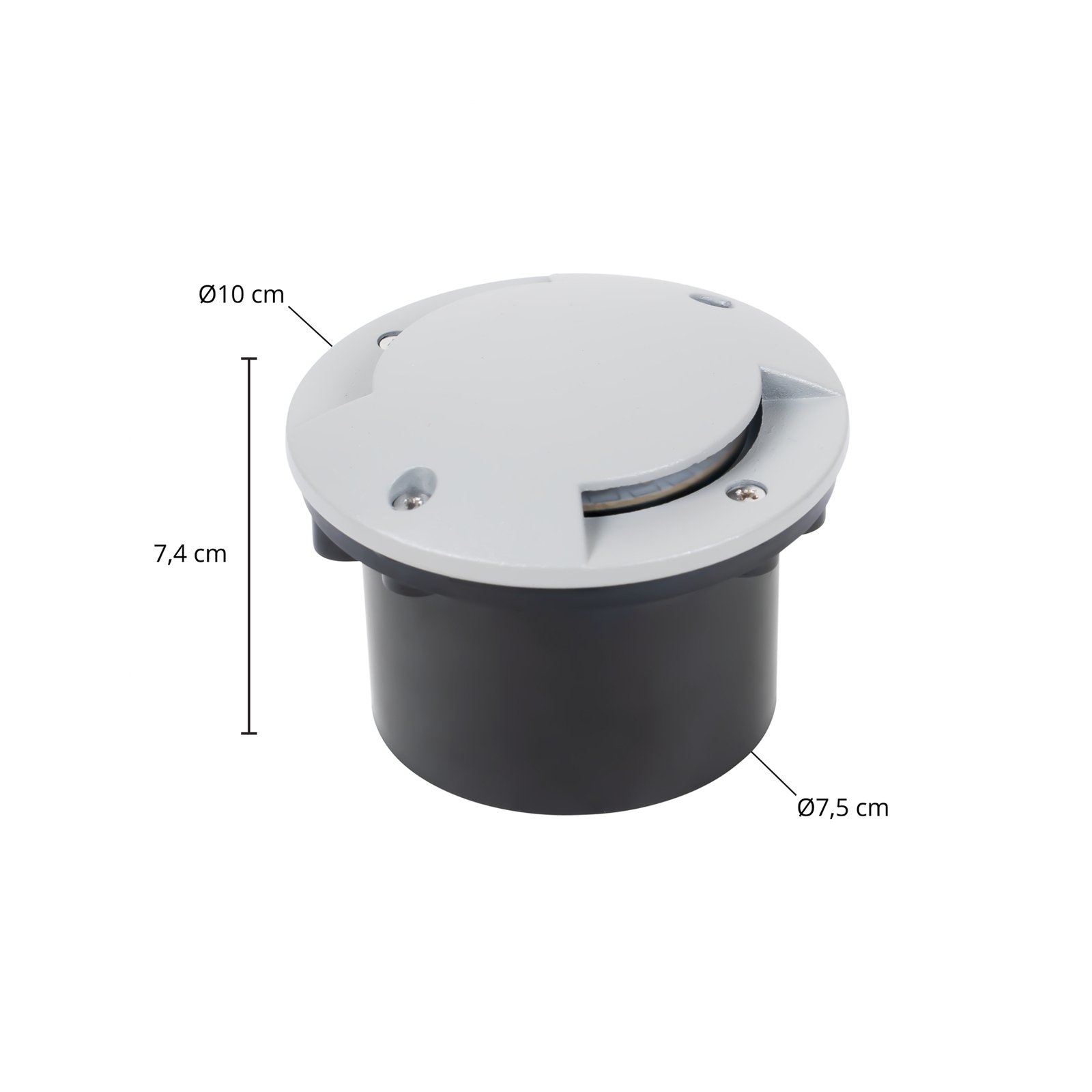 Nandita LED Recessed Ground Spot IP65 Silver - Lindby