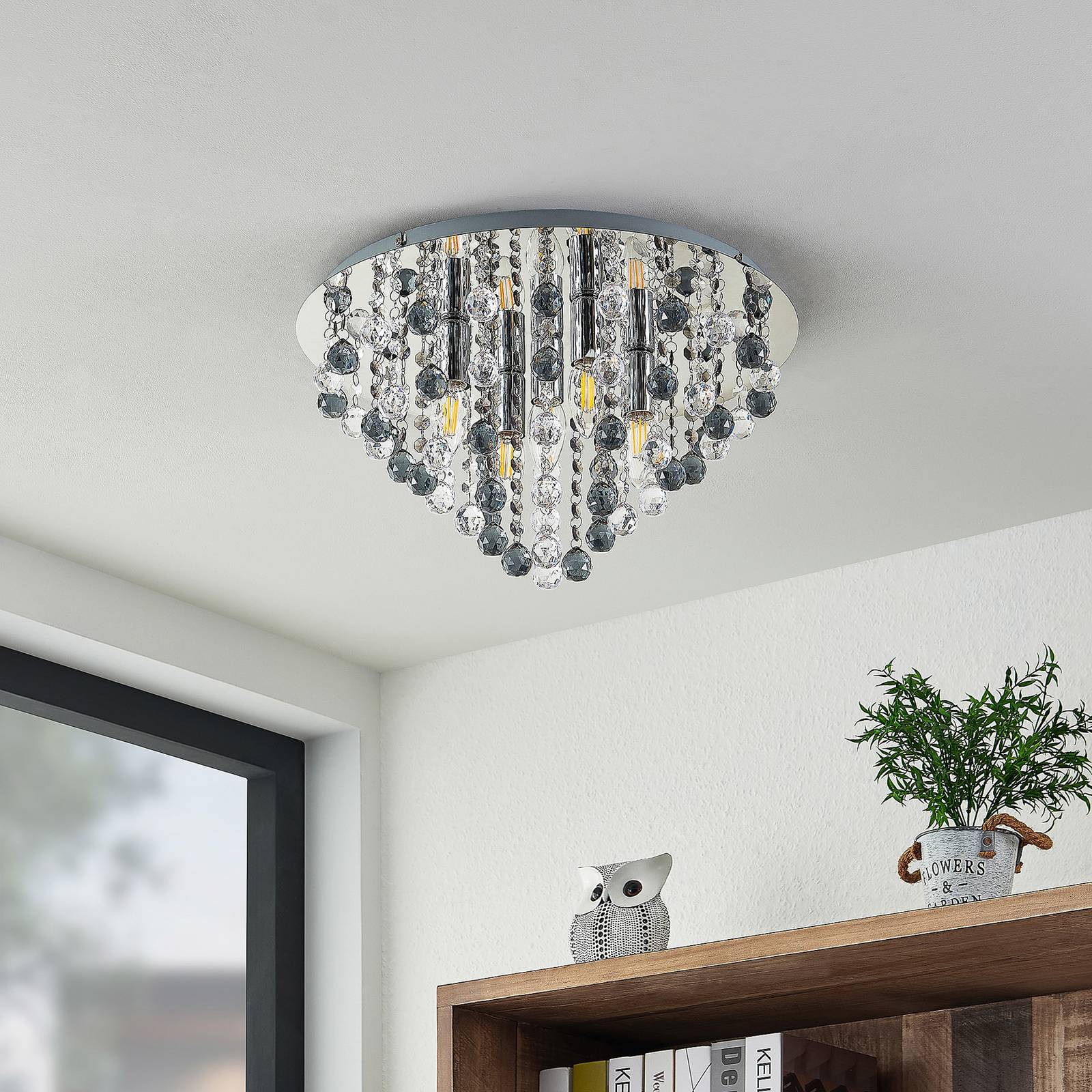 Photos - Chandelier / Lamp Lindby Maram ceiling lamp, acrylic, round 