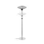 Solfire – terassilämmitin, hopea, korkeus 200 cm, IP44 – Lucande