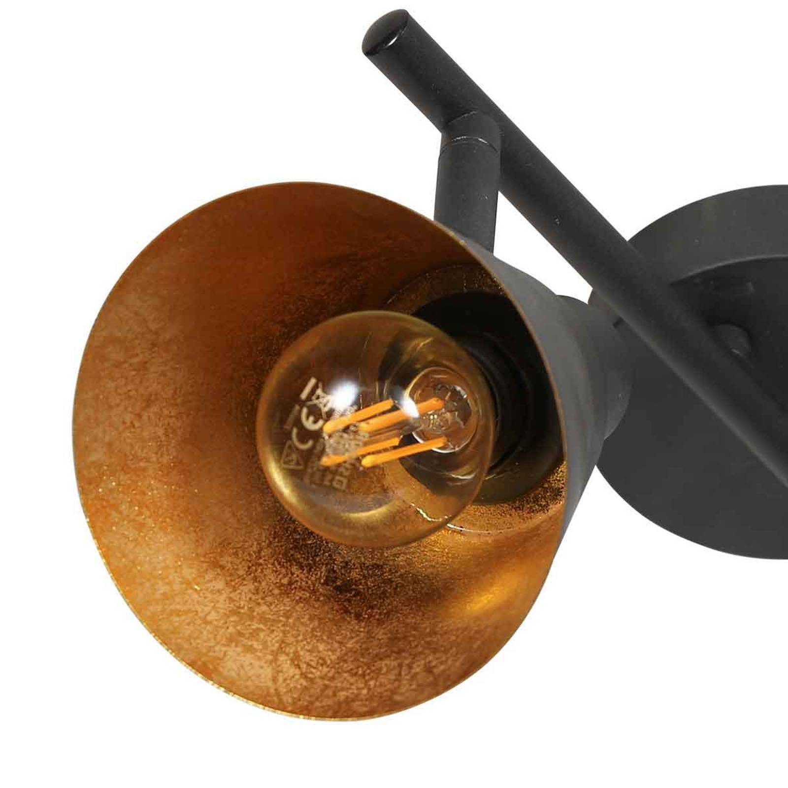 Deckenstrahler Oeroe, 2-flammig, schwarz, Metall, E14 günstig online kaufen