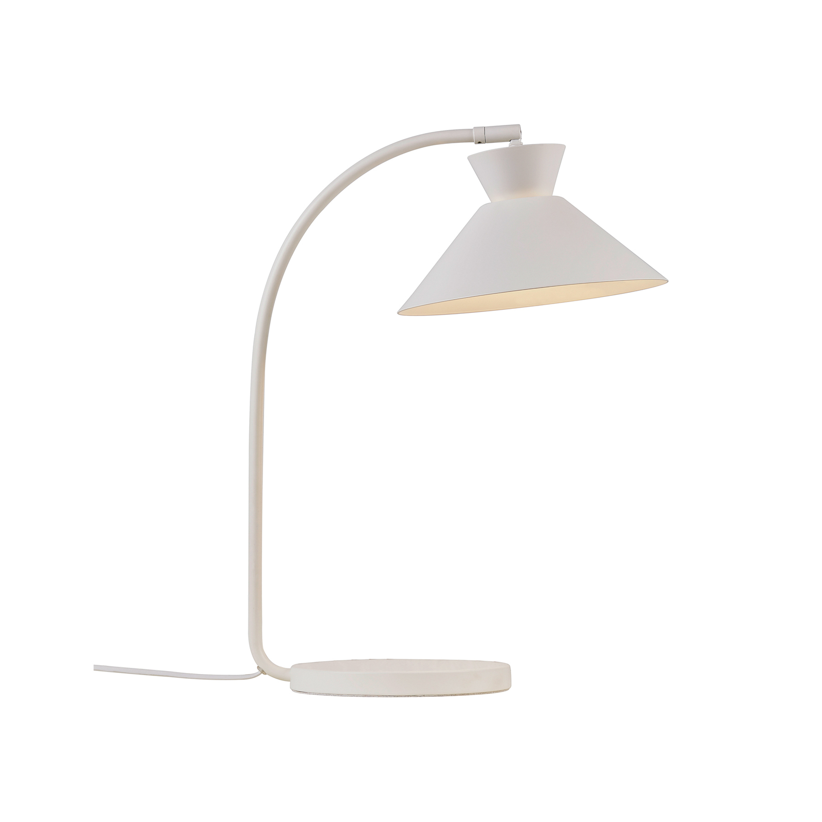 Table lamp Dial, metal, white
