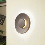 Lucande LED външно стенно осветление Kayana, черно, алуминий, 24 cm