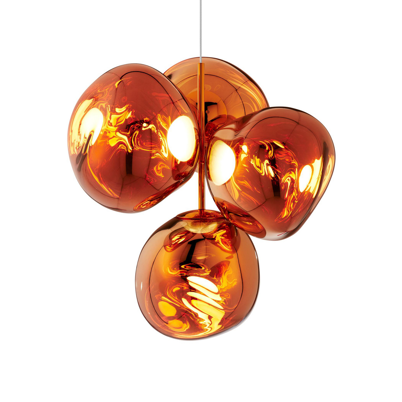 Tom Dixon LED полилей Melt Chandelier, меден цвят
