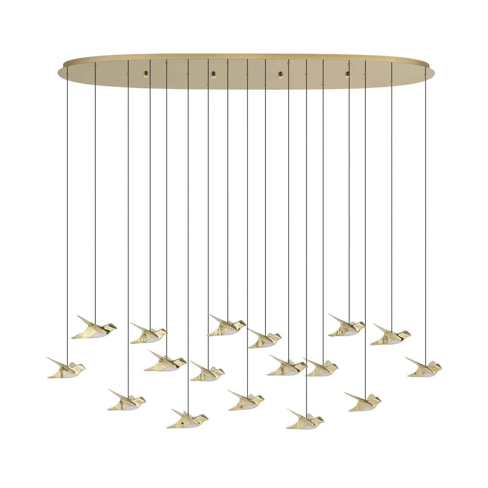 Paratebueno závěsné světlo mosazné 17-ramenné - EGLO Stars of Light