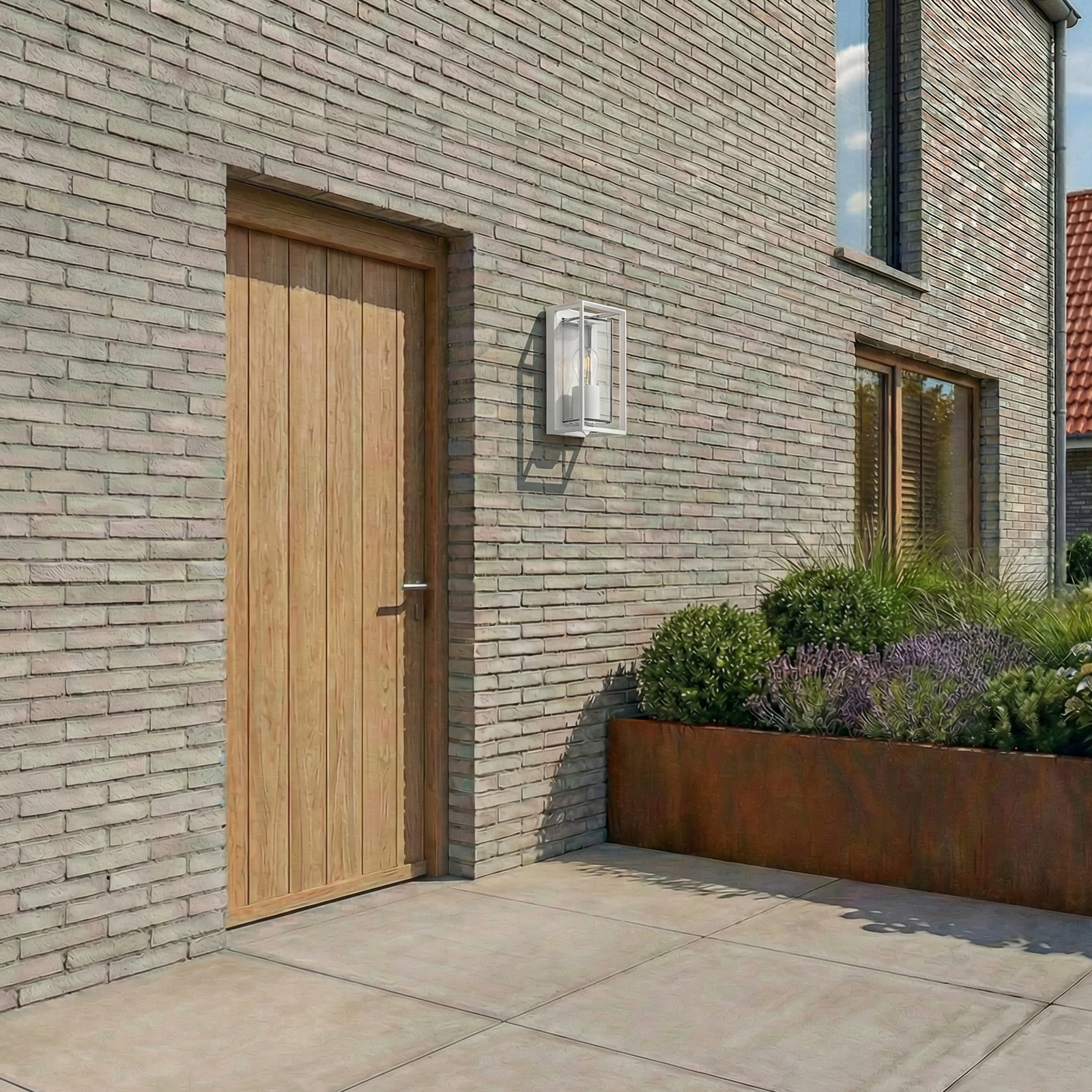 Ismera outdoor wall light IP65 white glass E27 - Arcchio Ismera outdoor wall light IP65 white glass E27 - Arcchio