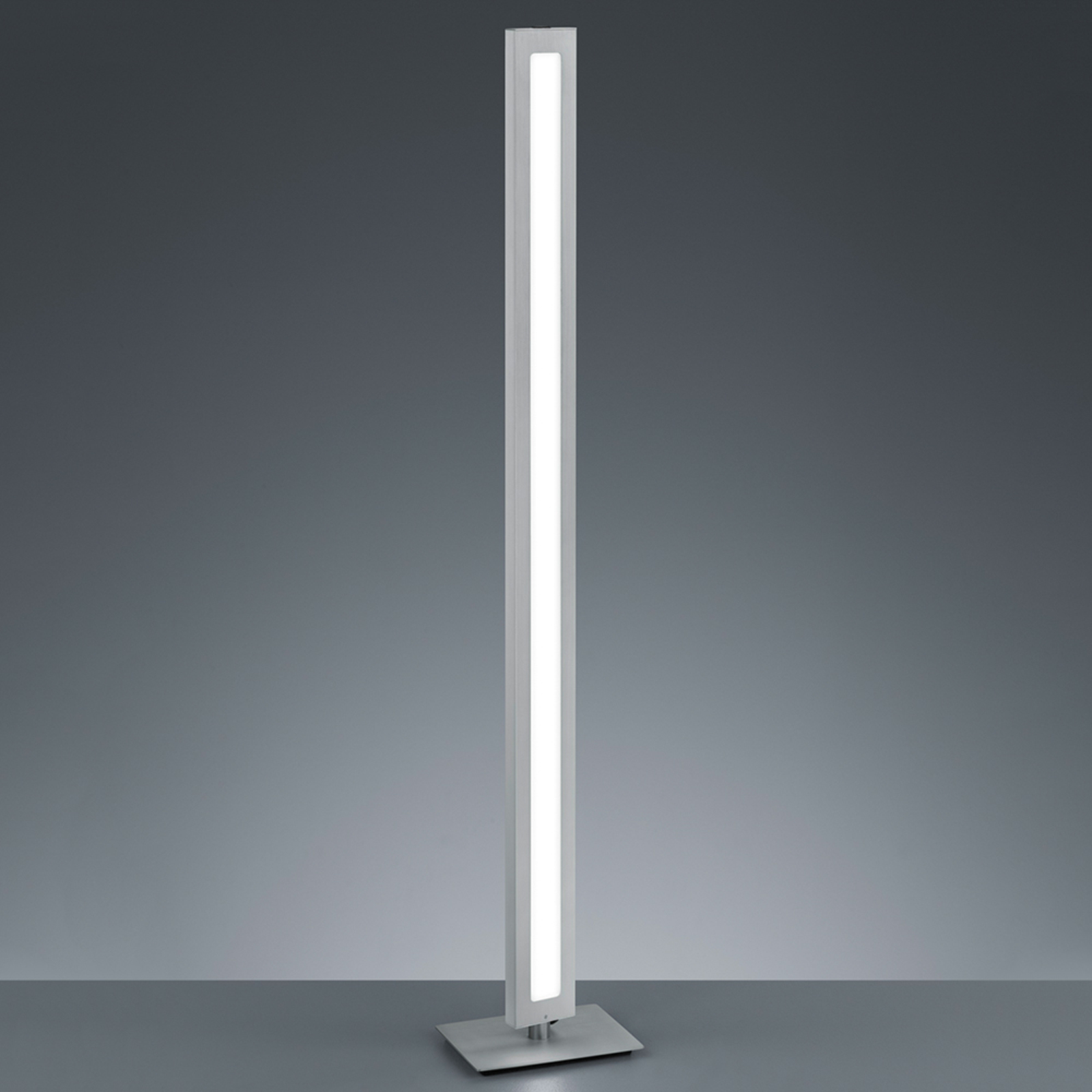 Trio Lighting LED floor lamp Silas with a puristic design, for Living / Dining Room, aluminium, acrylic, 20 W, energy efficiency: A+, H: 120 cm