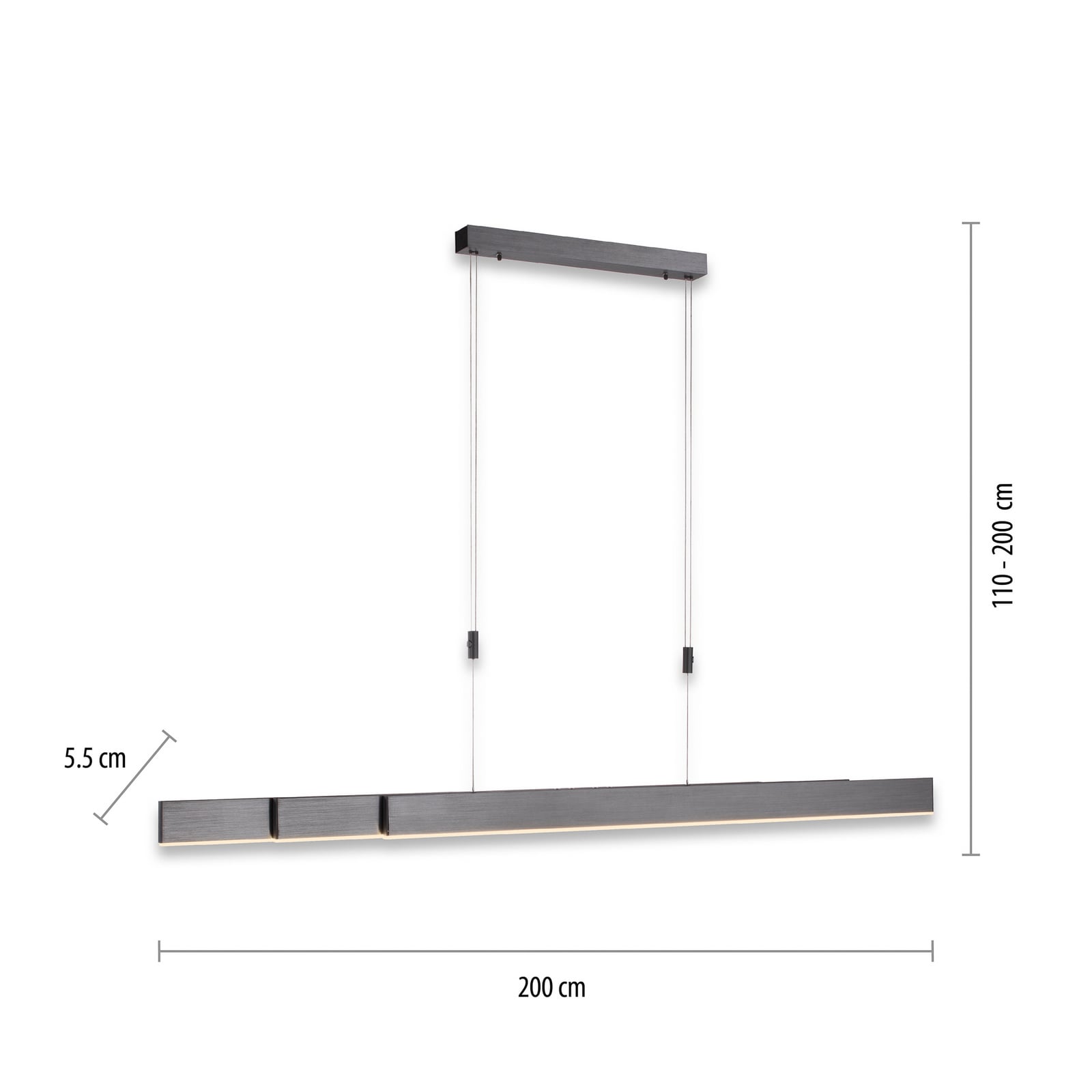 Moto LED-Hängeleuchte, platin, dimmbar, CCT - PURE Moto LED-Hängeleuchte, platin, dimmbar, CCT - PURE