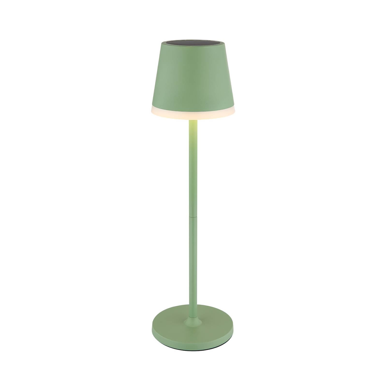 LED-Solarleuchte Metall, hellgrün, Höhe 41 cm, IP44