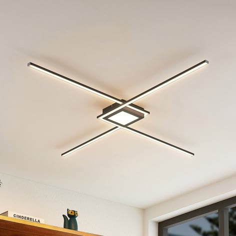 Lindby Ridia LED-Deckenleuchte, anthrazit