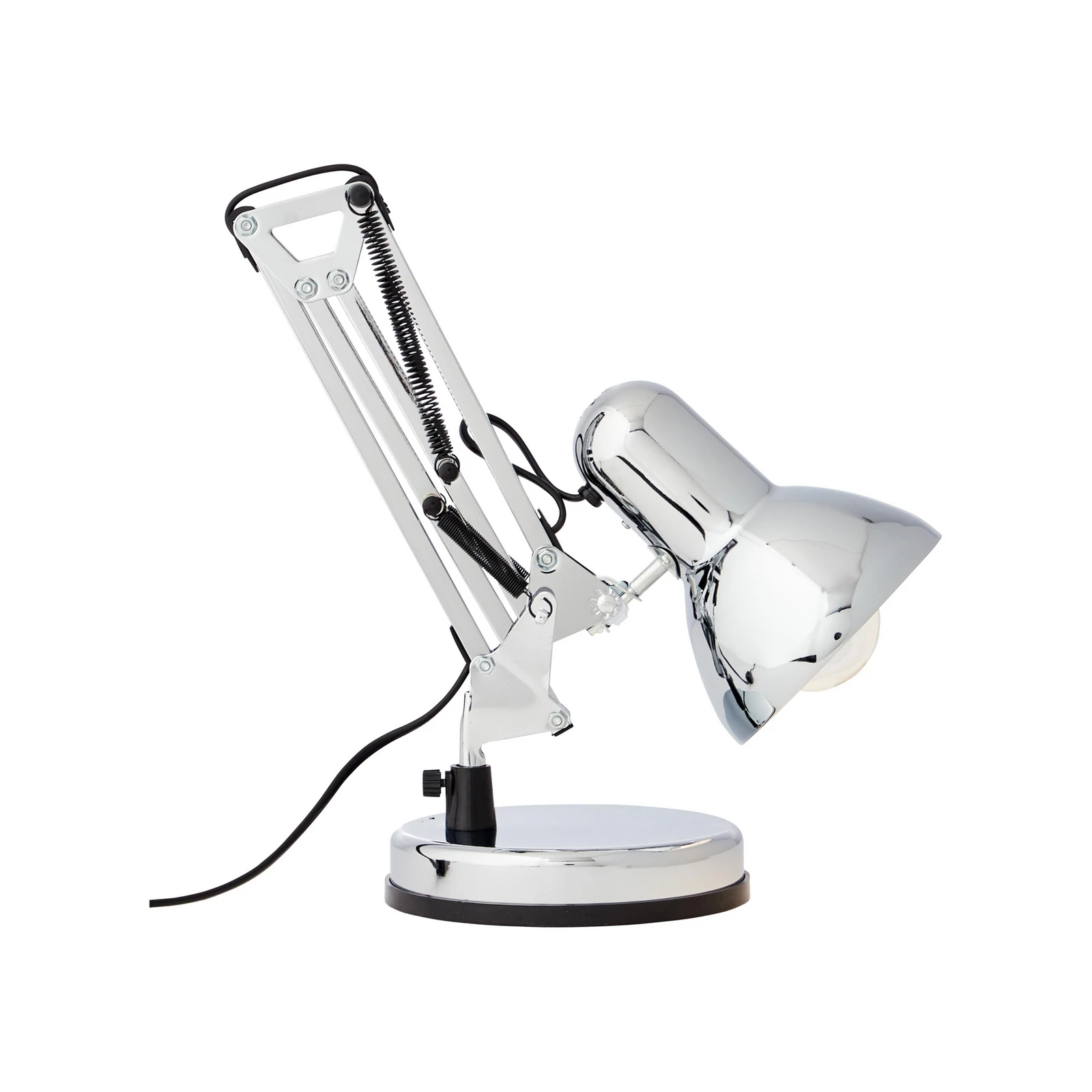 Stolová lampa Henry, chróm, výška 50 cm, nastaviteľná