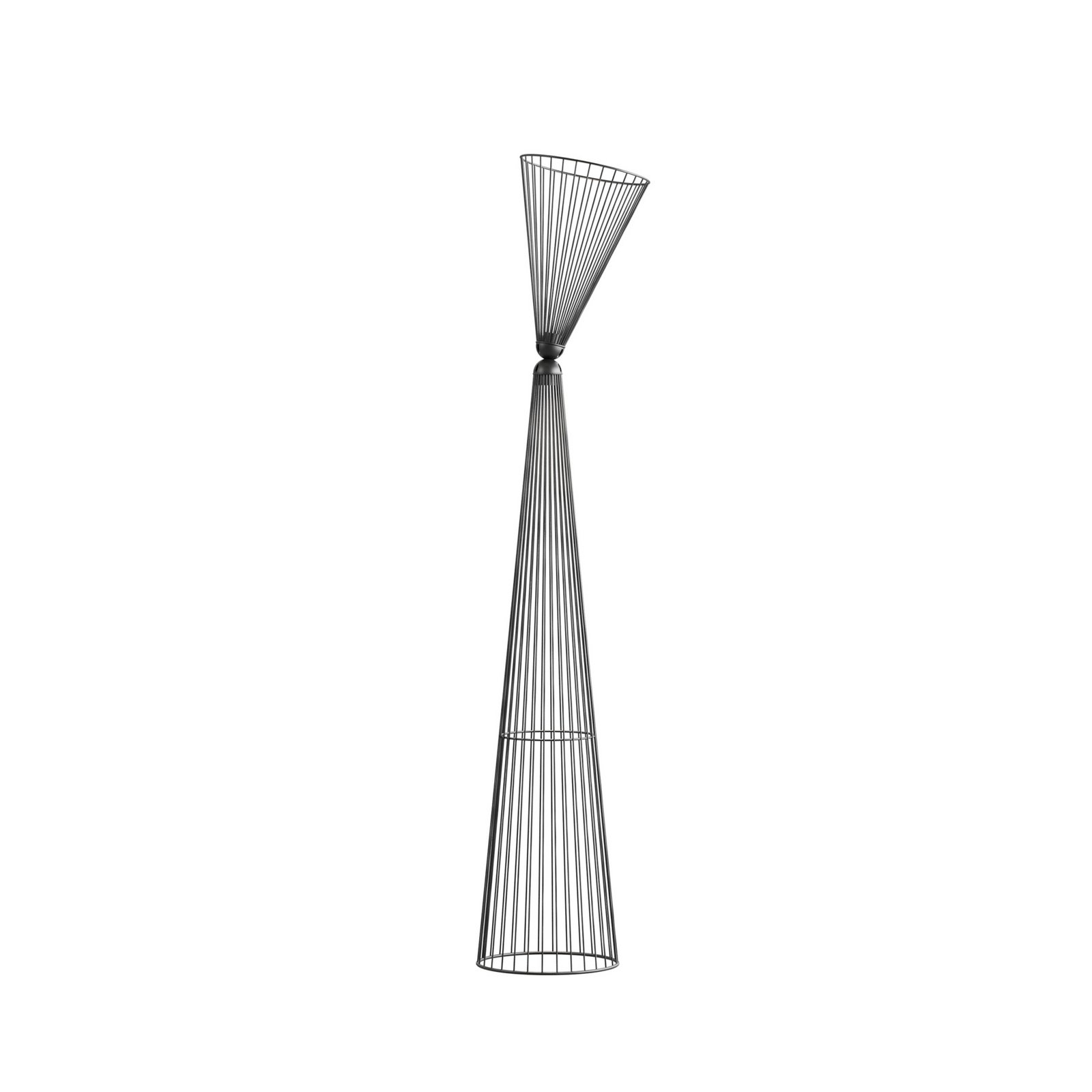 Karman LED floor lamp Ikonika, black, height 180 cm, metal