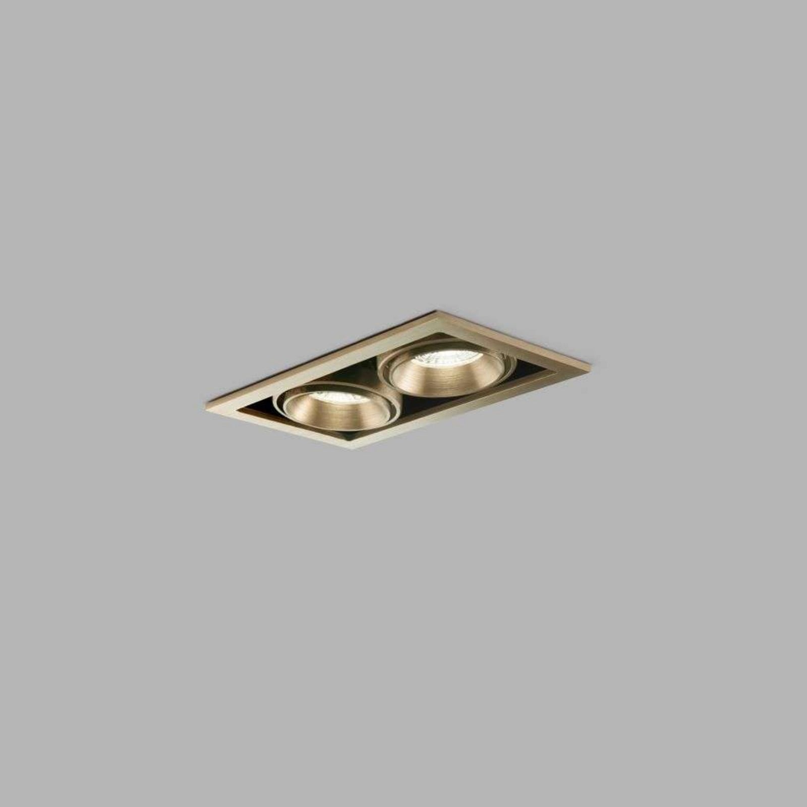 Ghost 2 indbygningsspots 2x6W 2700/3000K messing LIGHT-POINT - Stue - Metal