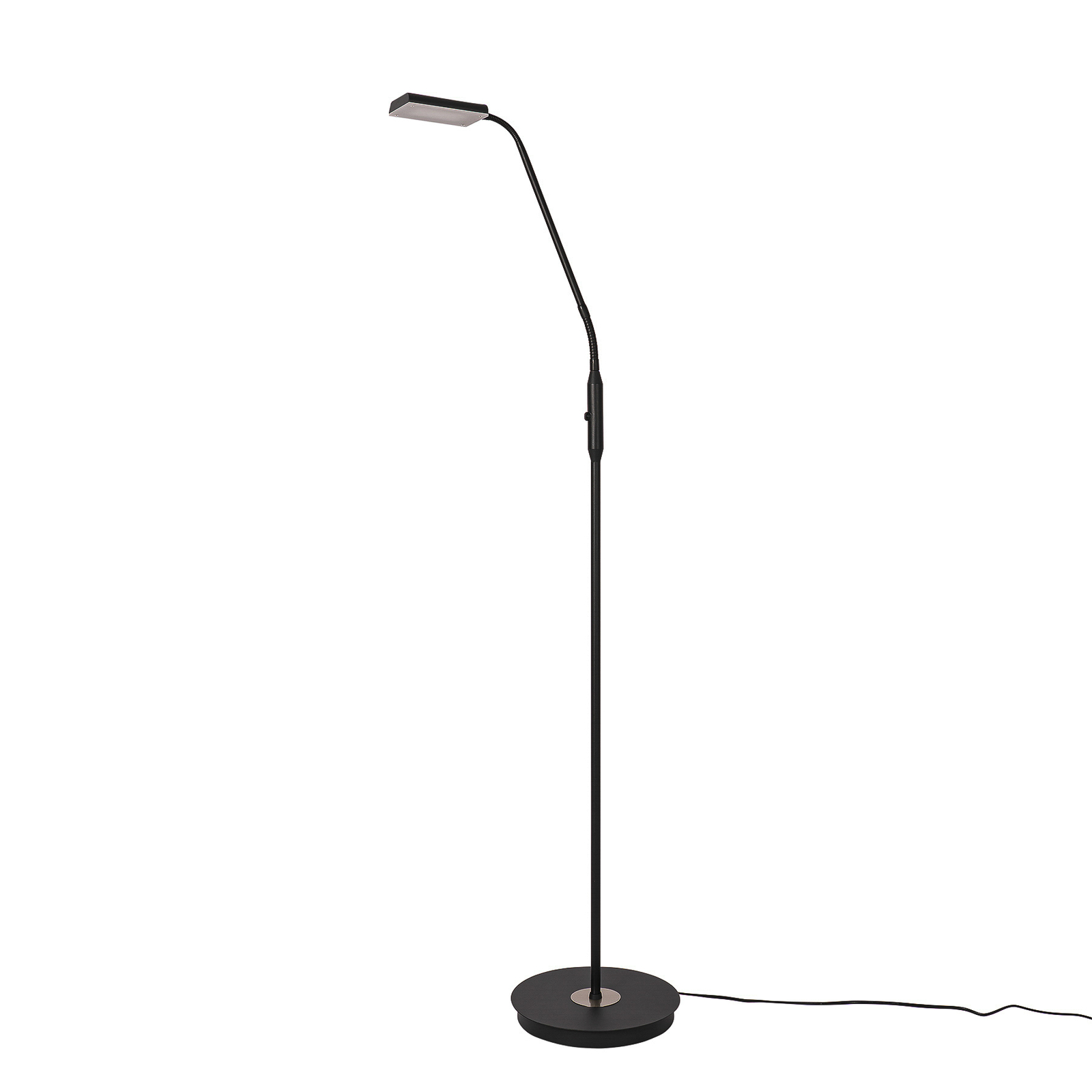 Lindby LED floor lamp Gilead, black, dimmable