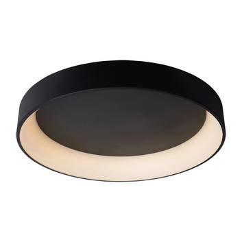 LED plafondlamp Talowe, zwart, Ø 80 cm