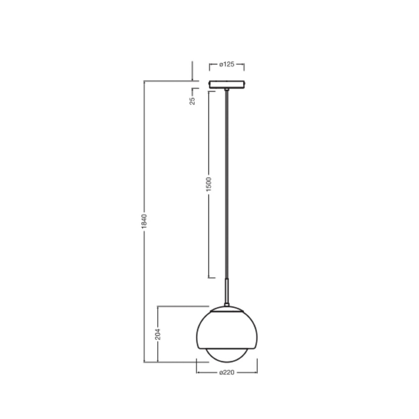 OSRAM hengelampe Decor Dome, hvit, Ø 22 cm, metall OSRAM hengelampe Decor Dome, hvit, Ø 22 cm, metall