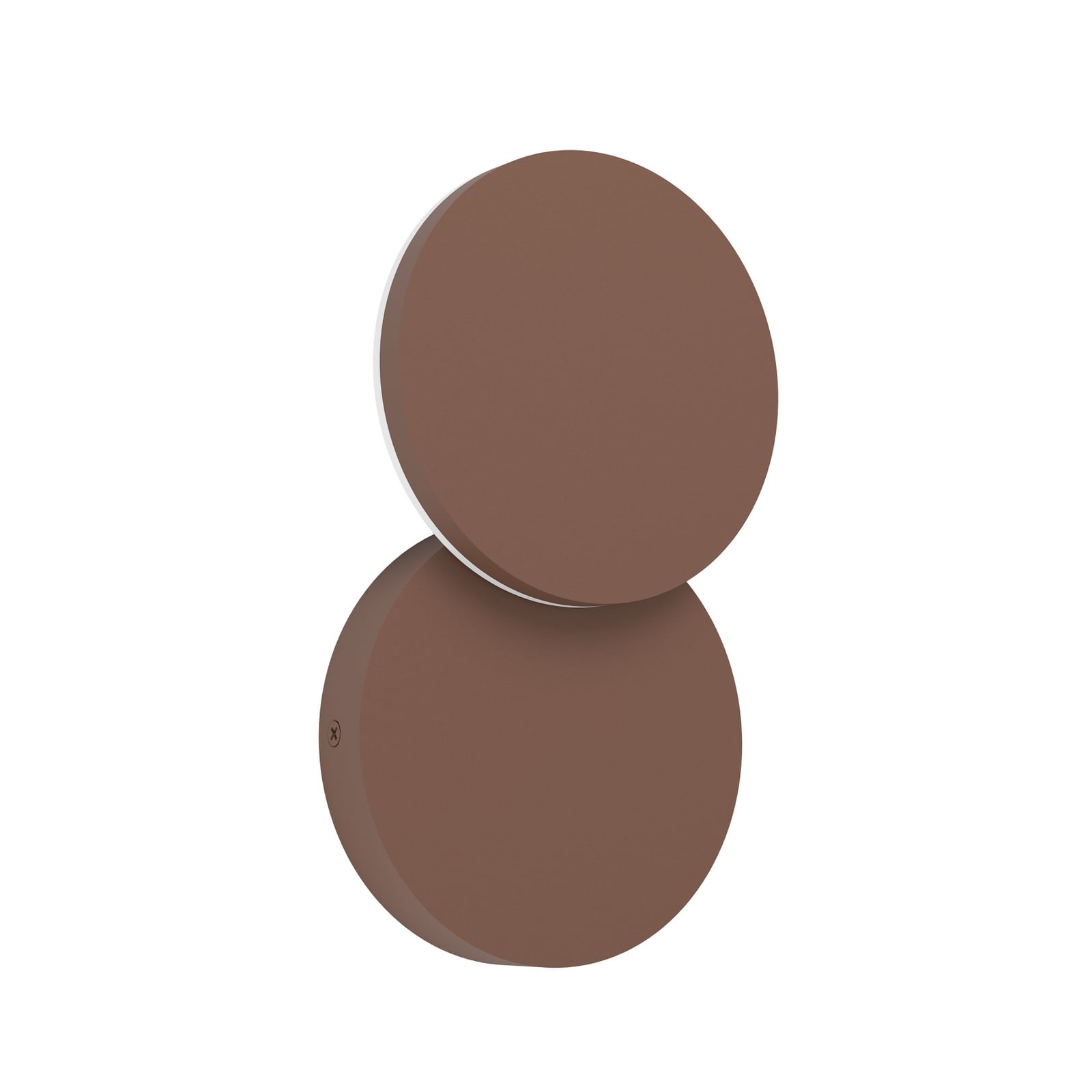 LED-Außenwandlampe Pedersano, rostfarben, Ø 14 cm Metall