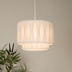 Wieka pendant light, beige, linen, Ø 30 cm, E27
