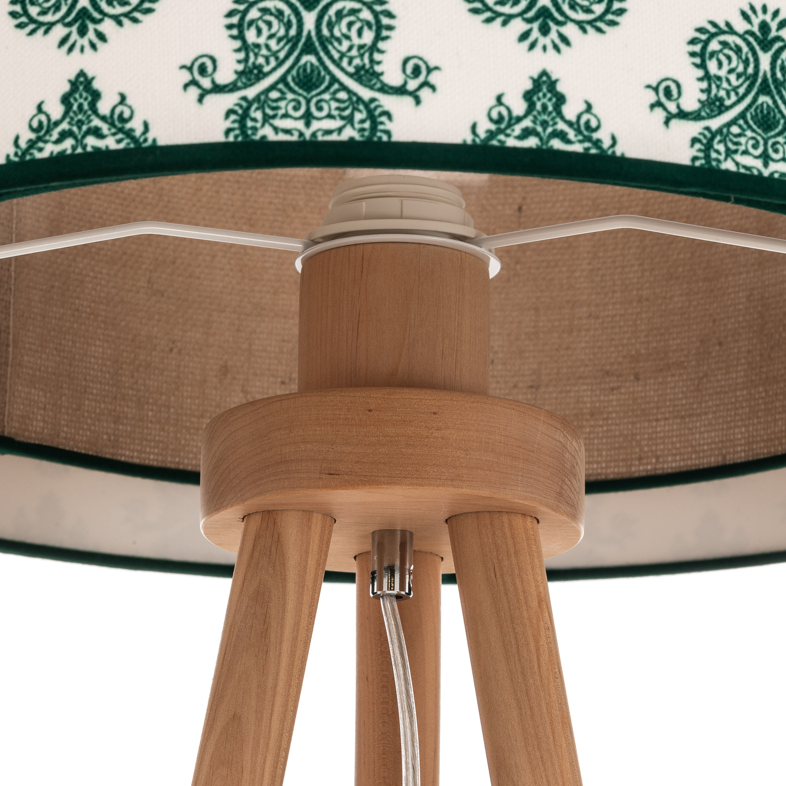 Lampadaire Hampton Boho ornement vert/jute