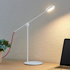 Prios Ihario lampa stołowa CCT, ściemniana, biała