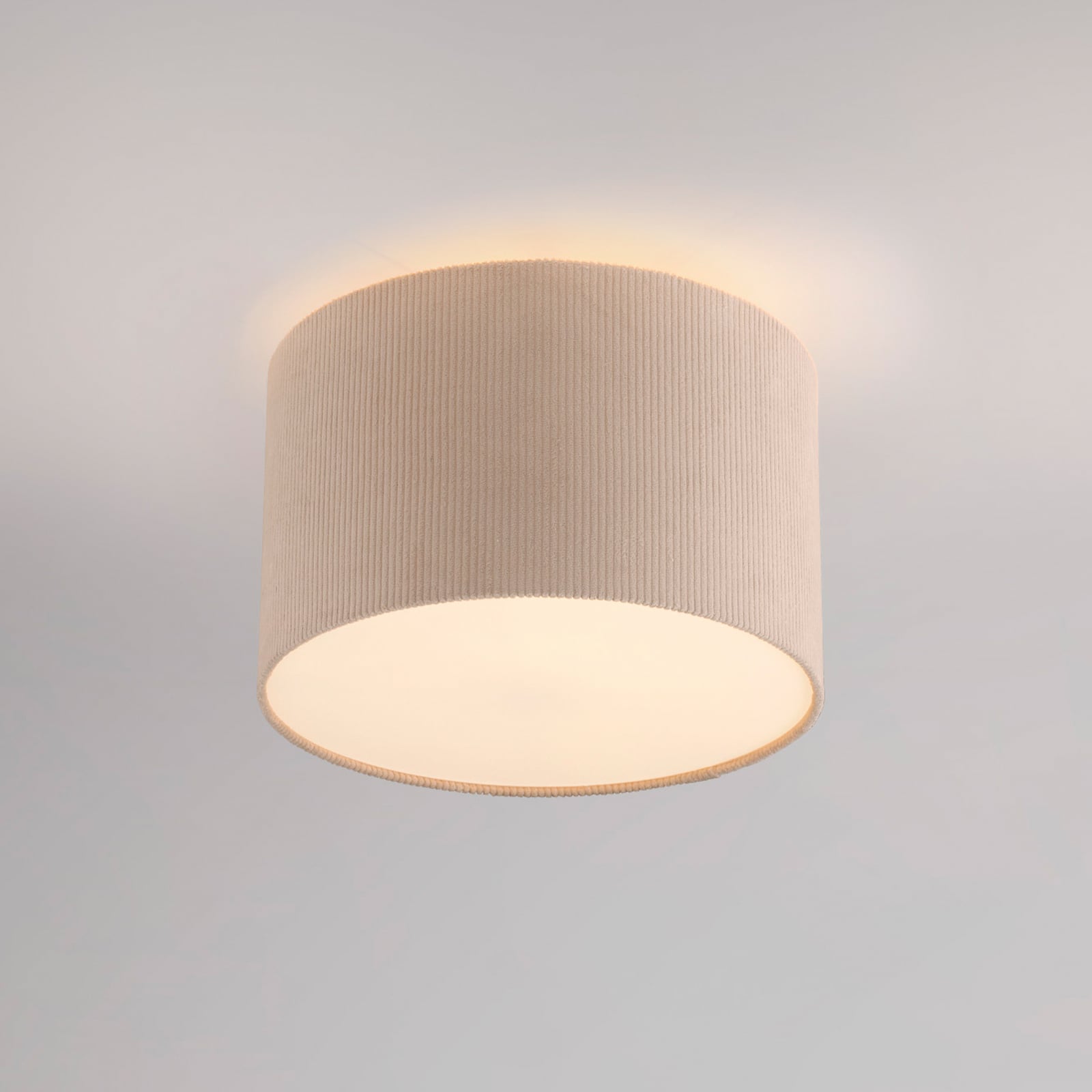 JUST LIGHT. Duro ceiling light, fabric, beige