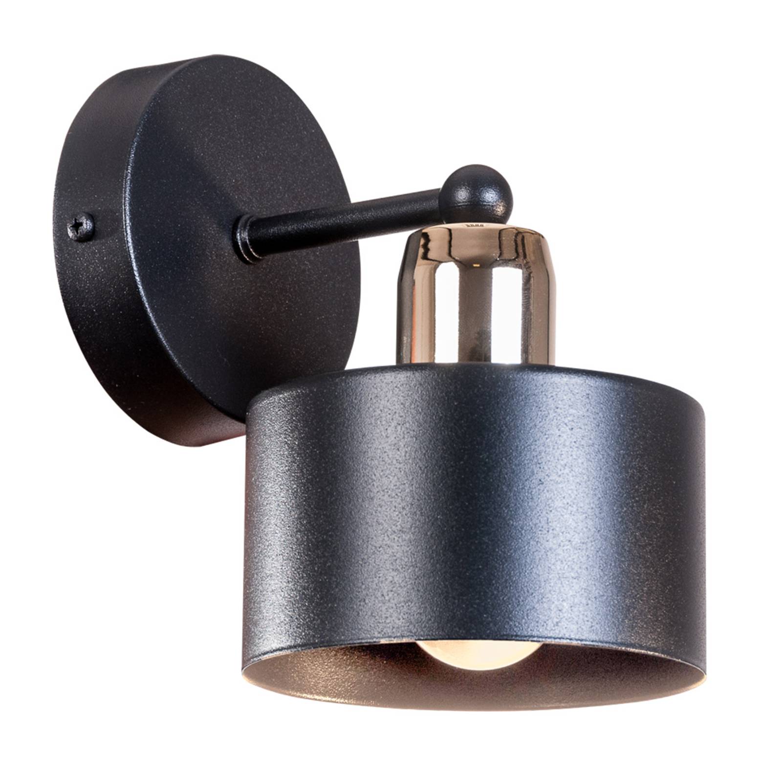 Vägglampa Helix, svart