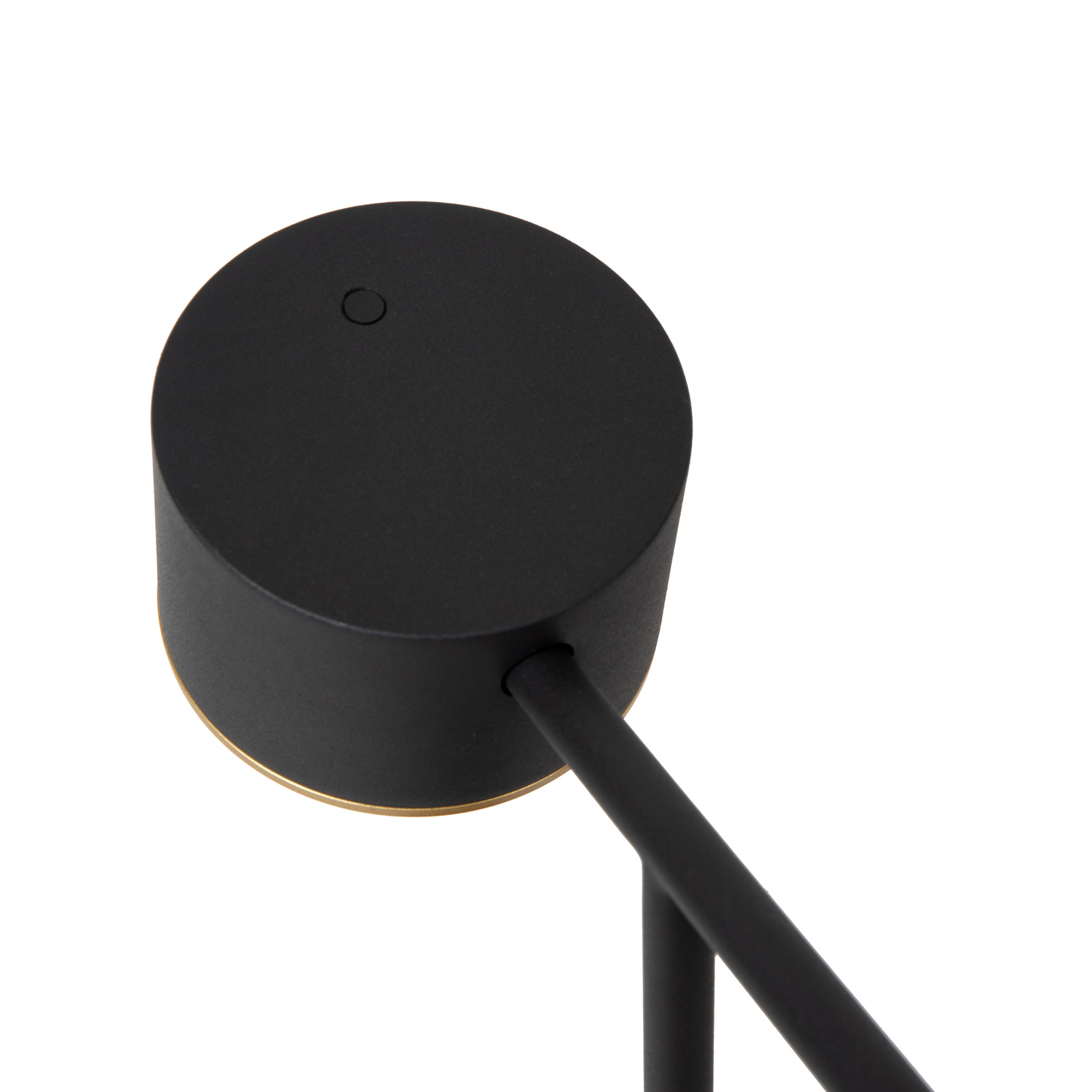 lampe à poser LED Gian, noire, hauteur 40 cm, métal