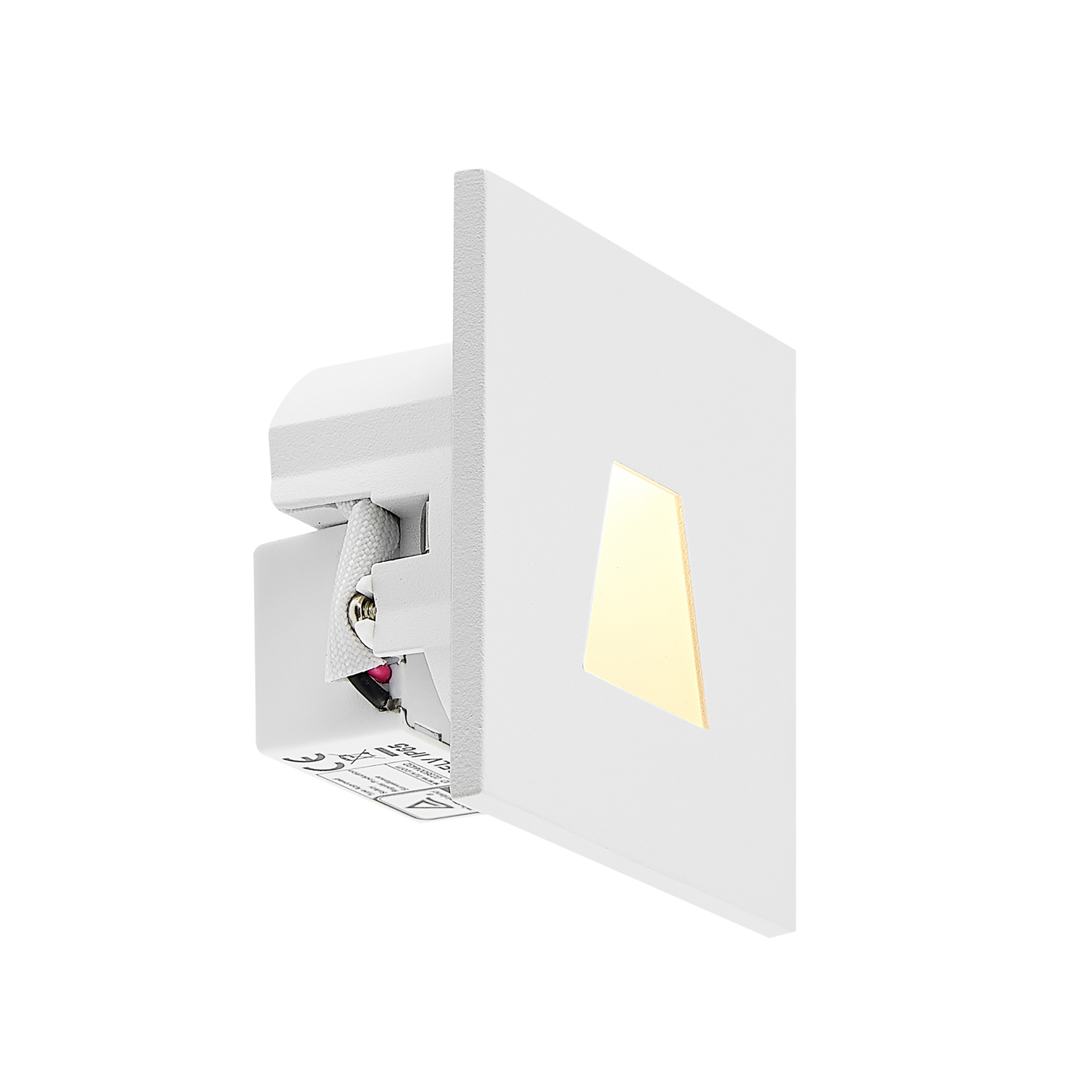 Molto Luce LED recessed light Wall 68R IP44 SQ, white, aluminium, CCT