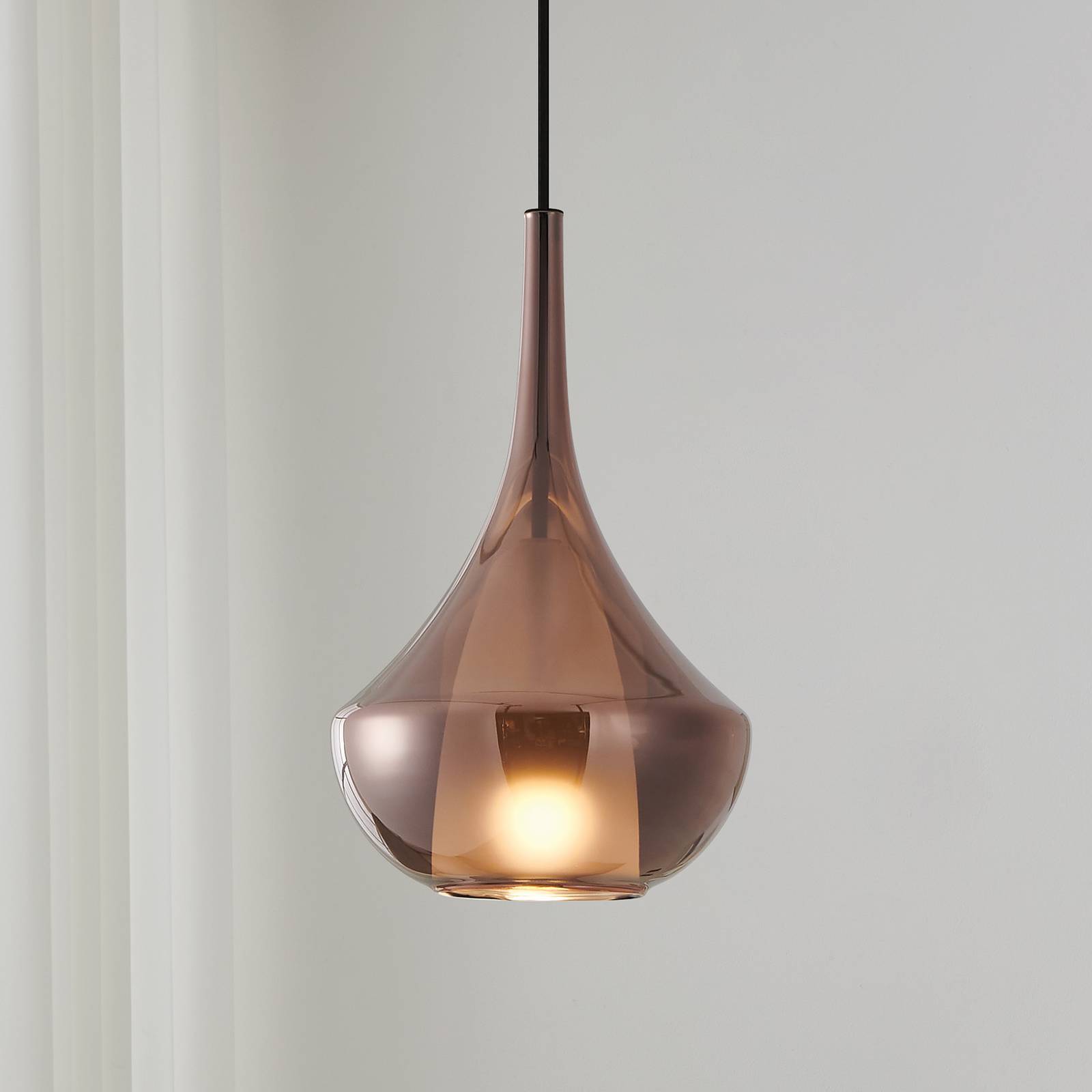 Suspension Stars of Light Almoster, cuivre, Ø 25 cm, verre