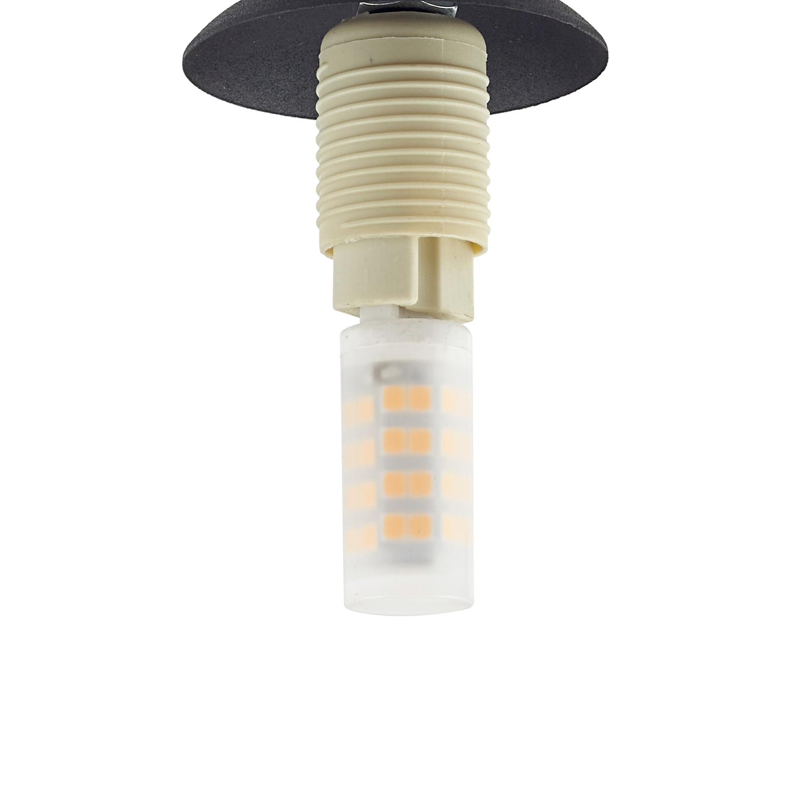 Lindby Valentina plafondlamp, grijs/zwart, 4-lamps, glas