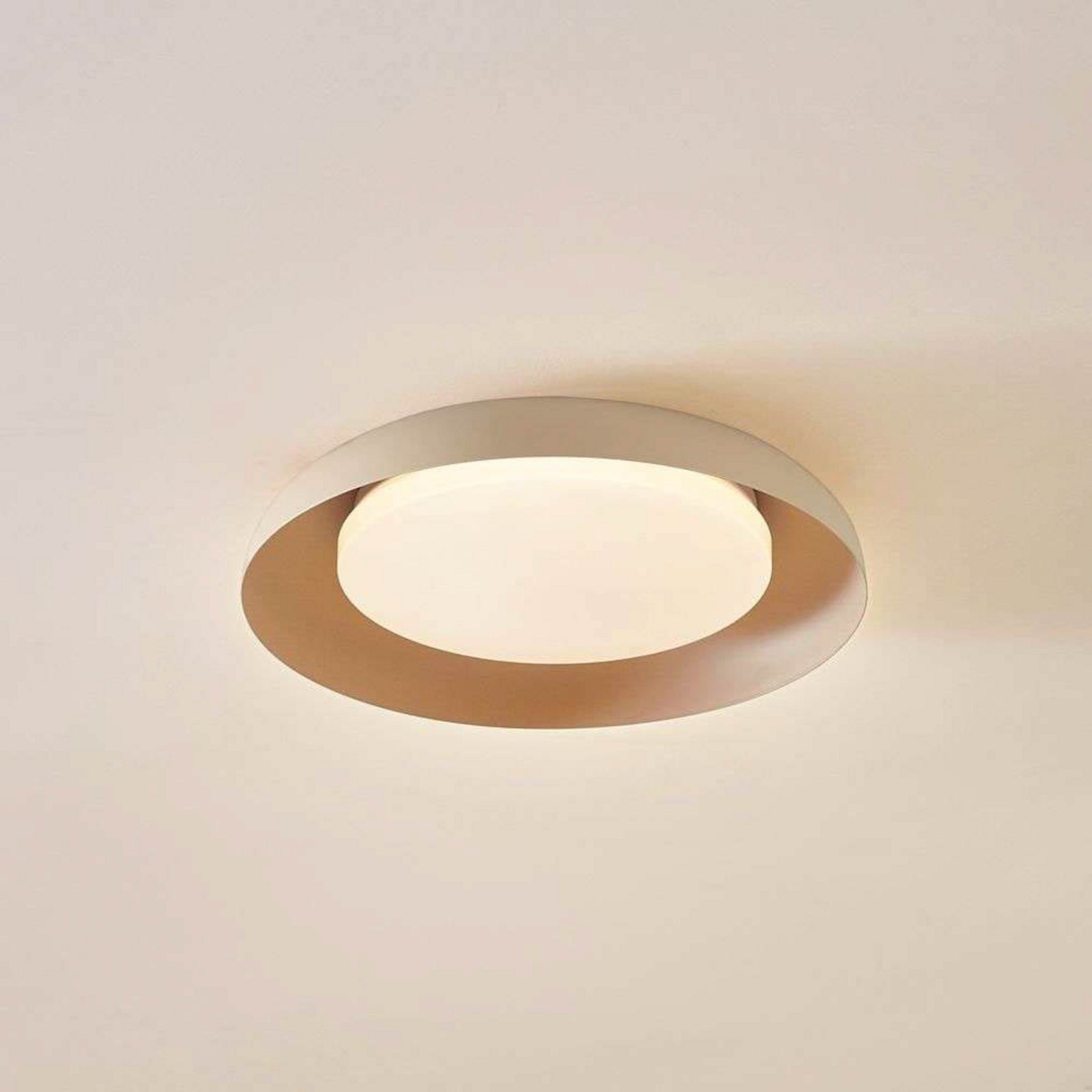 Florie LED Lámpara de Techo Beige - Lindby