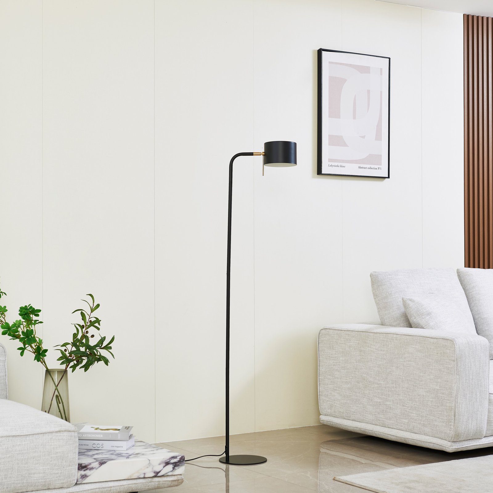 Kaida Stojací Lampa Černá - Lindby