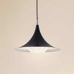 Lindby függőlámpa Jarl, fekete, fém, Ø 35 cm, G9
