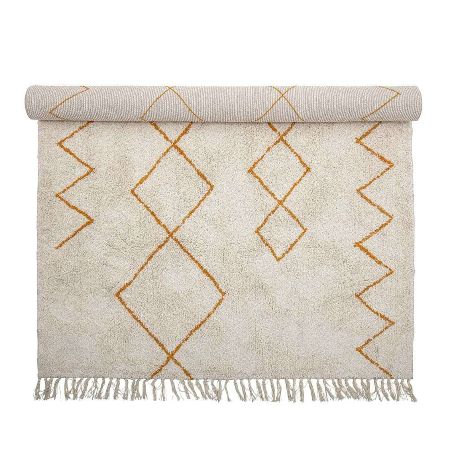 Huso Rug Yellow/Cotton - Bloomingville