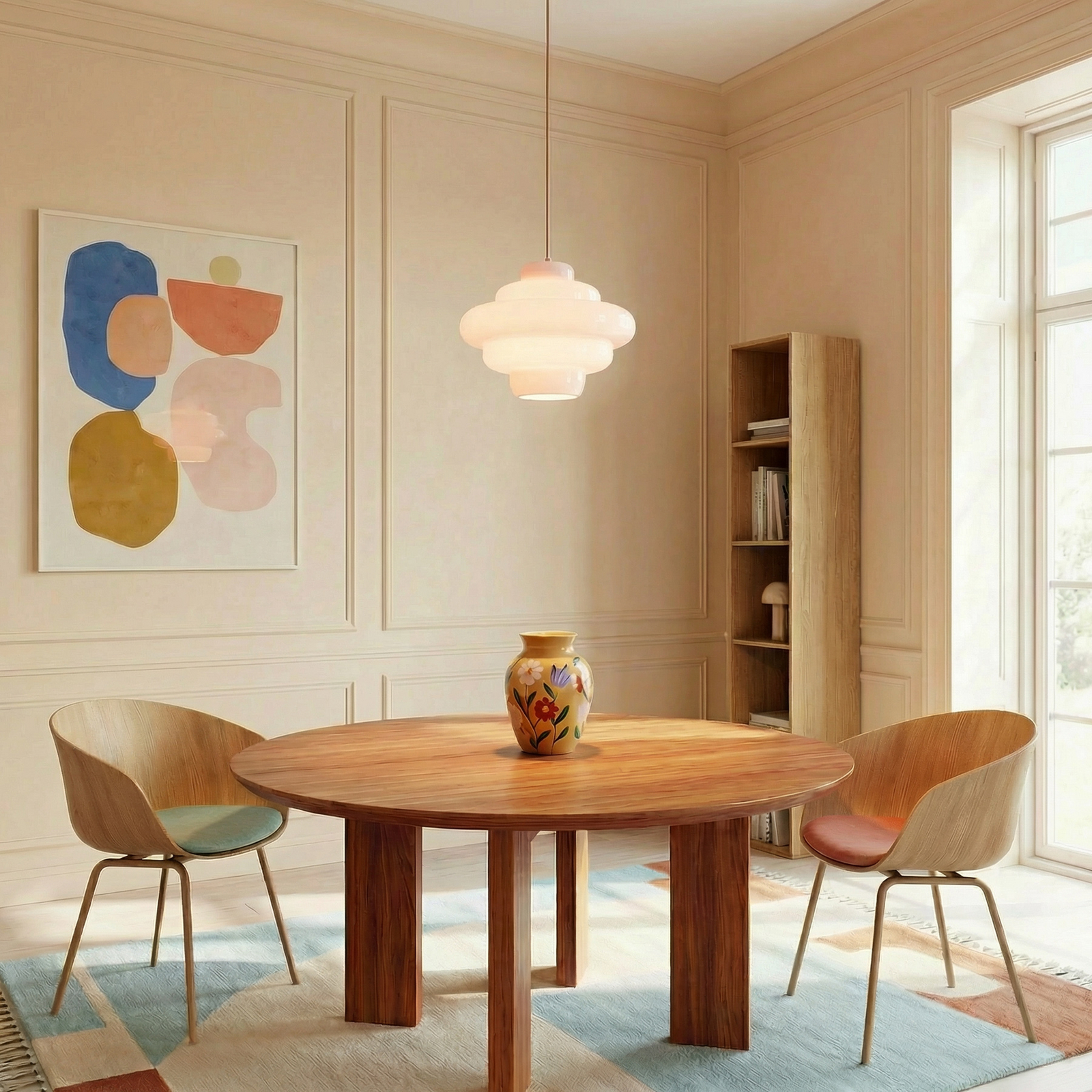 Lucande lógó világítás, rózsaszín, Ø 35 cm, üveg Lucande lógó világítás, rózsaszín, Ø 35 cm, üveg